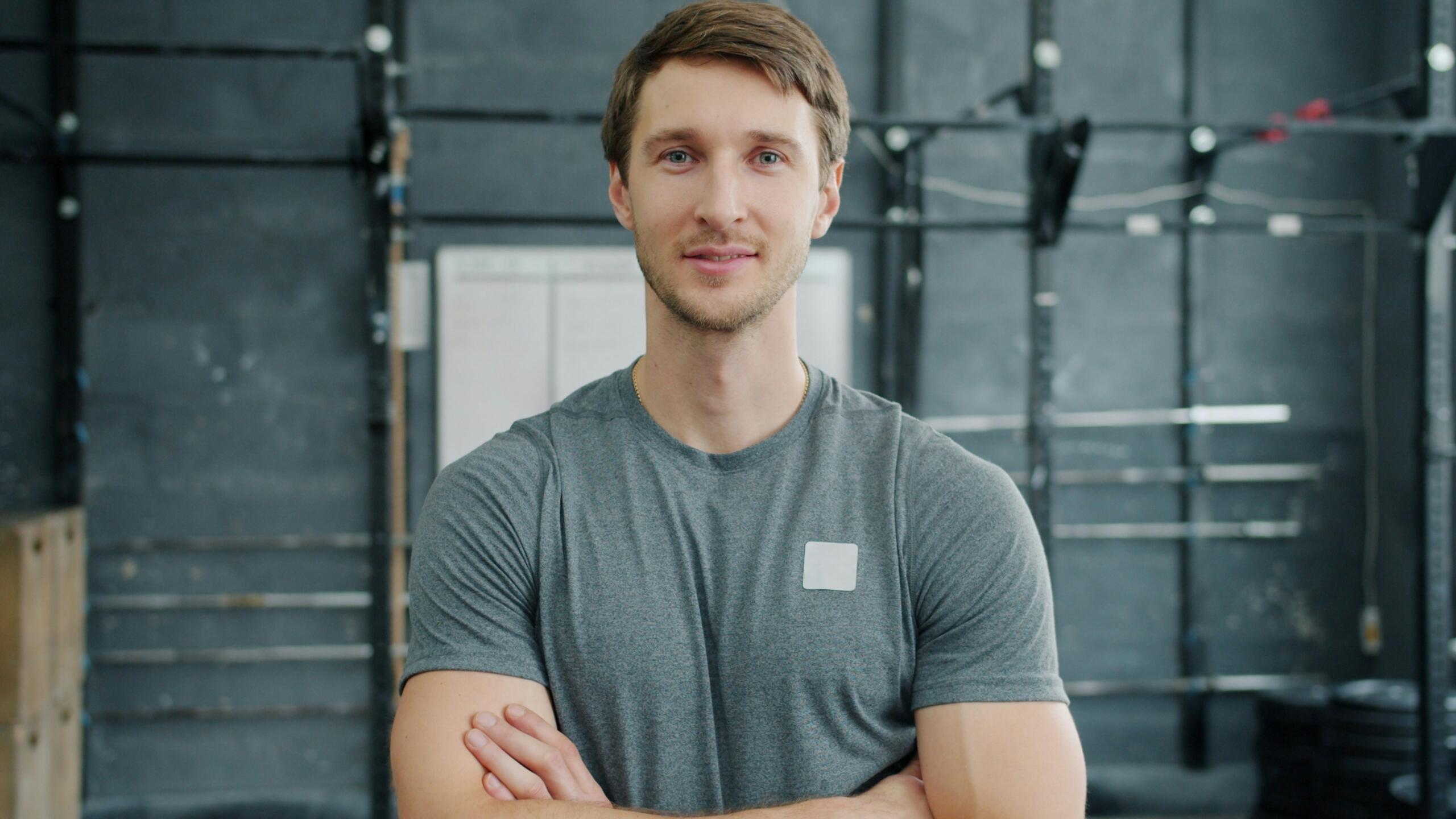 Personal trainer posing in the gym