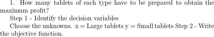 Linear Programming Word Problems