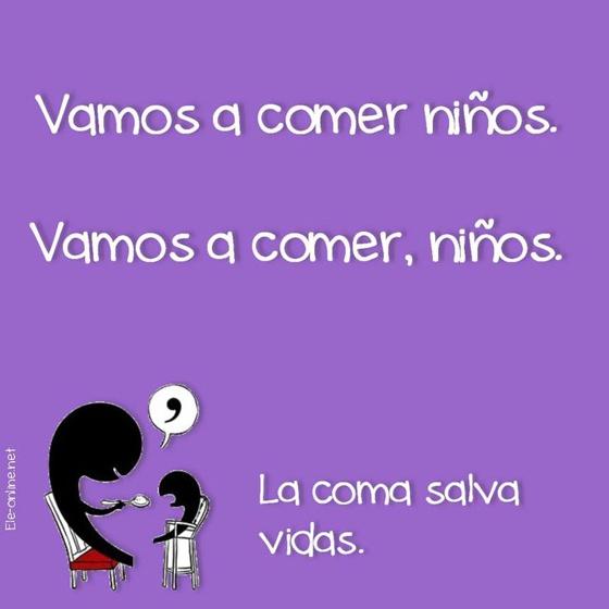 La coma es esencial.