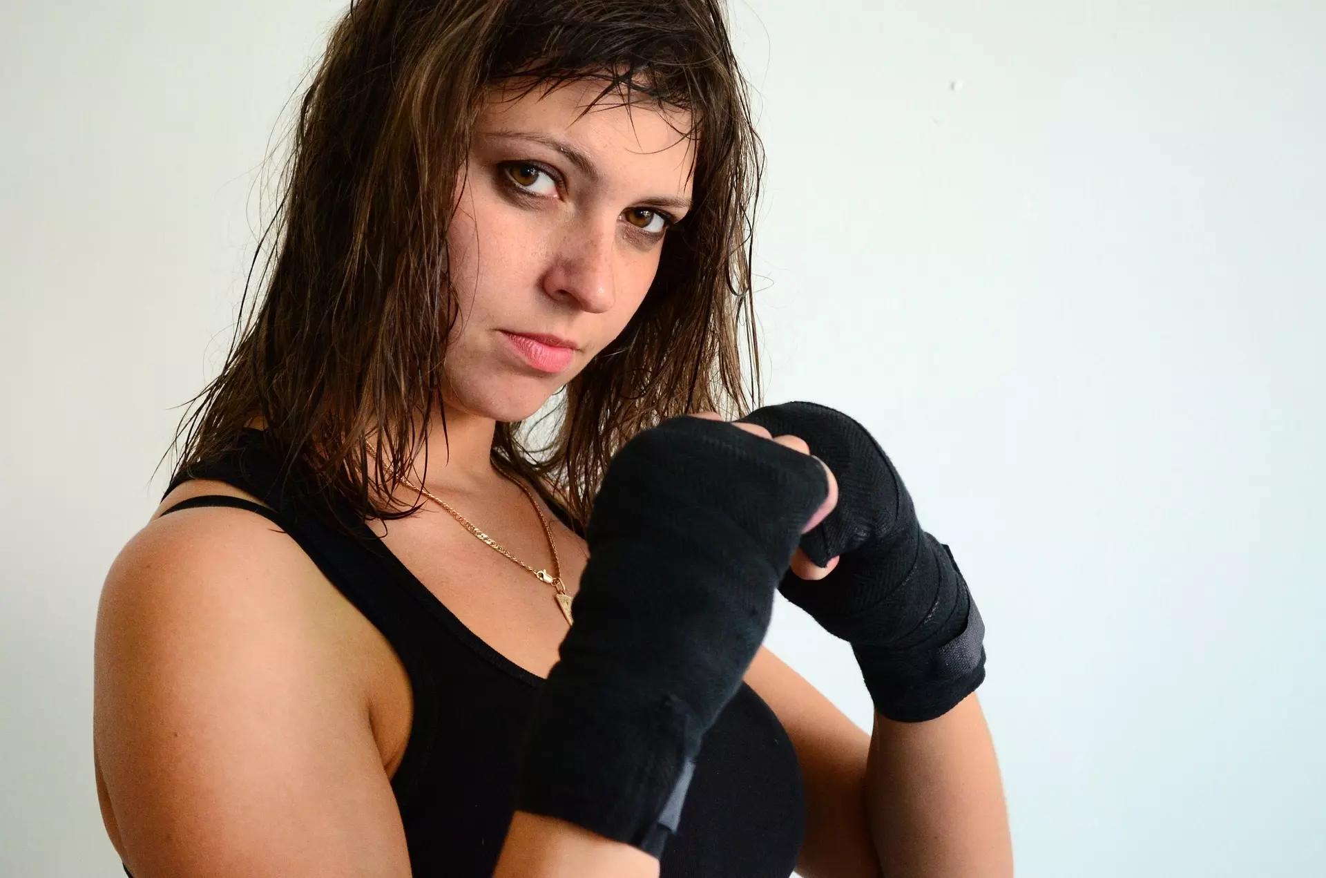 mujer entrenando
