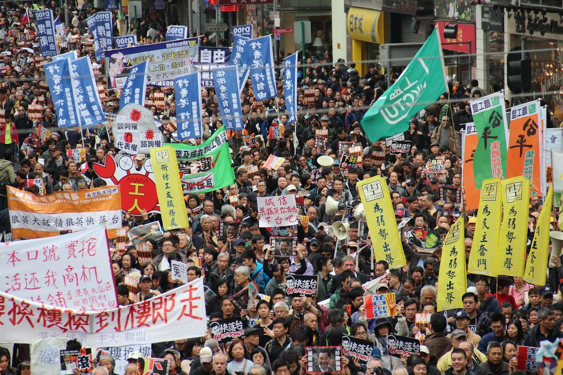 manifestacion en china