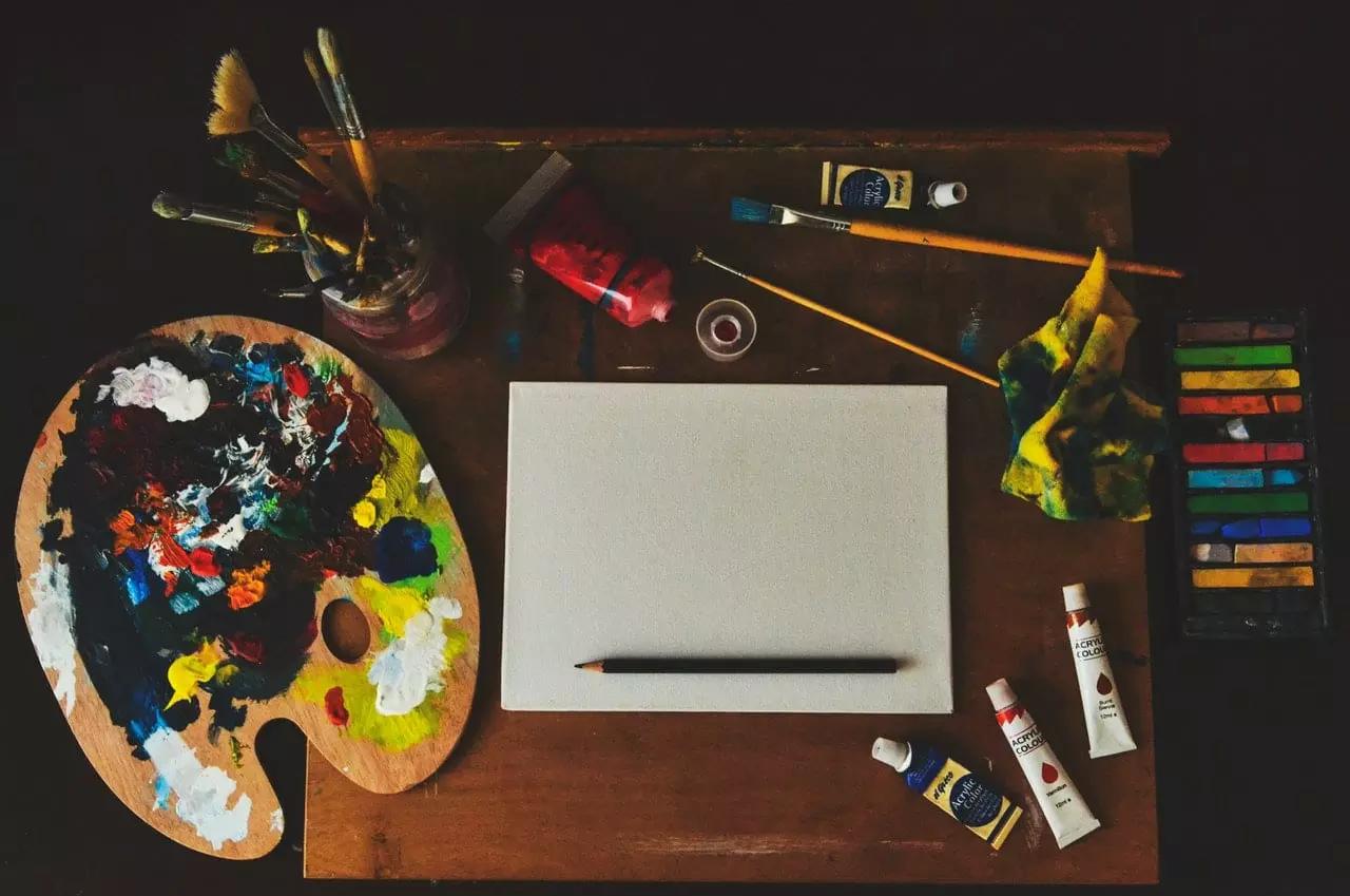 Variedad de técnicas de pintura
