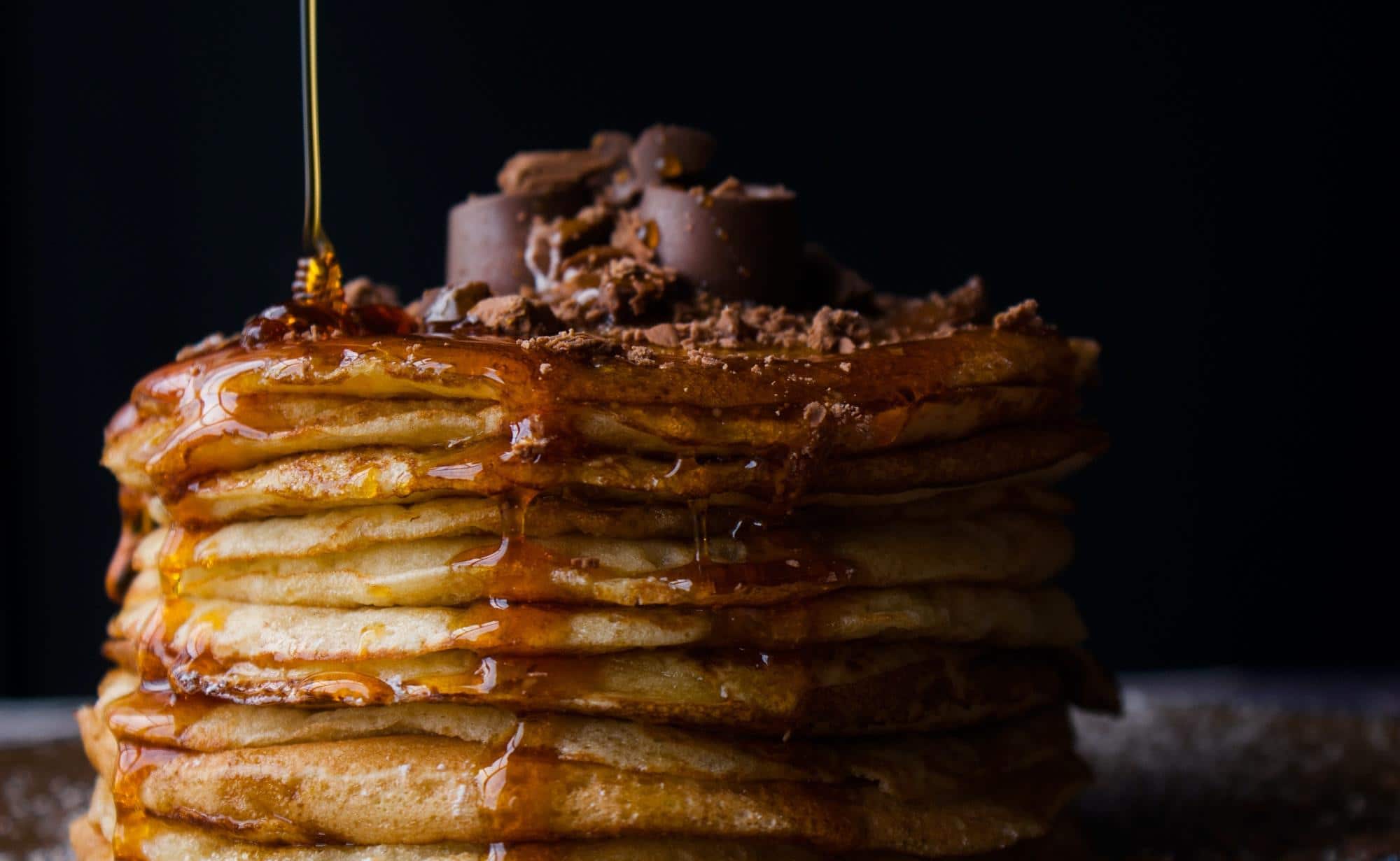 Panqueques con chocolate y miel