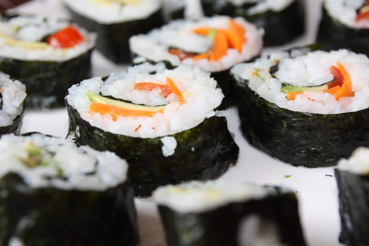 Sushi, también vegano