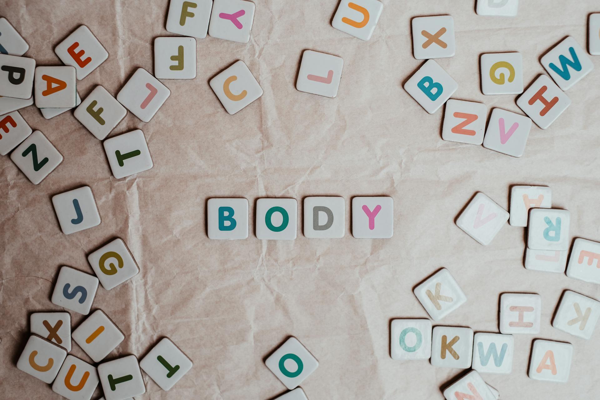 Letras que forman la palabra body