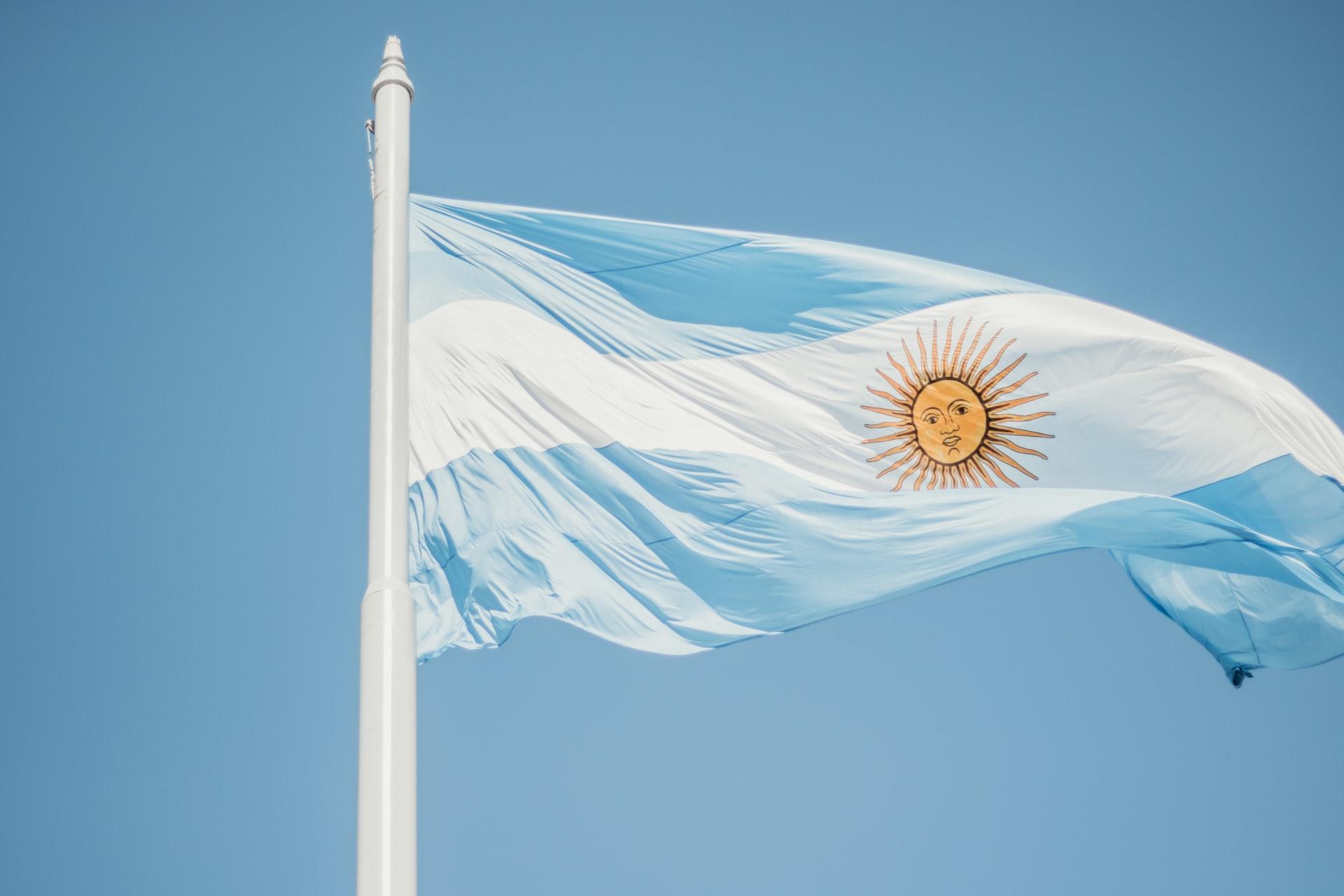 Bandera de Argentina.