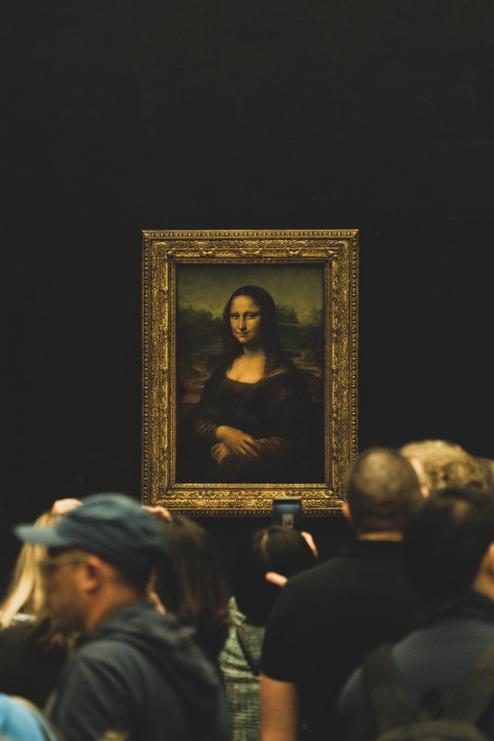 Cuadro de la Mona Lisa en el Museo.