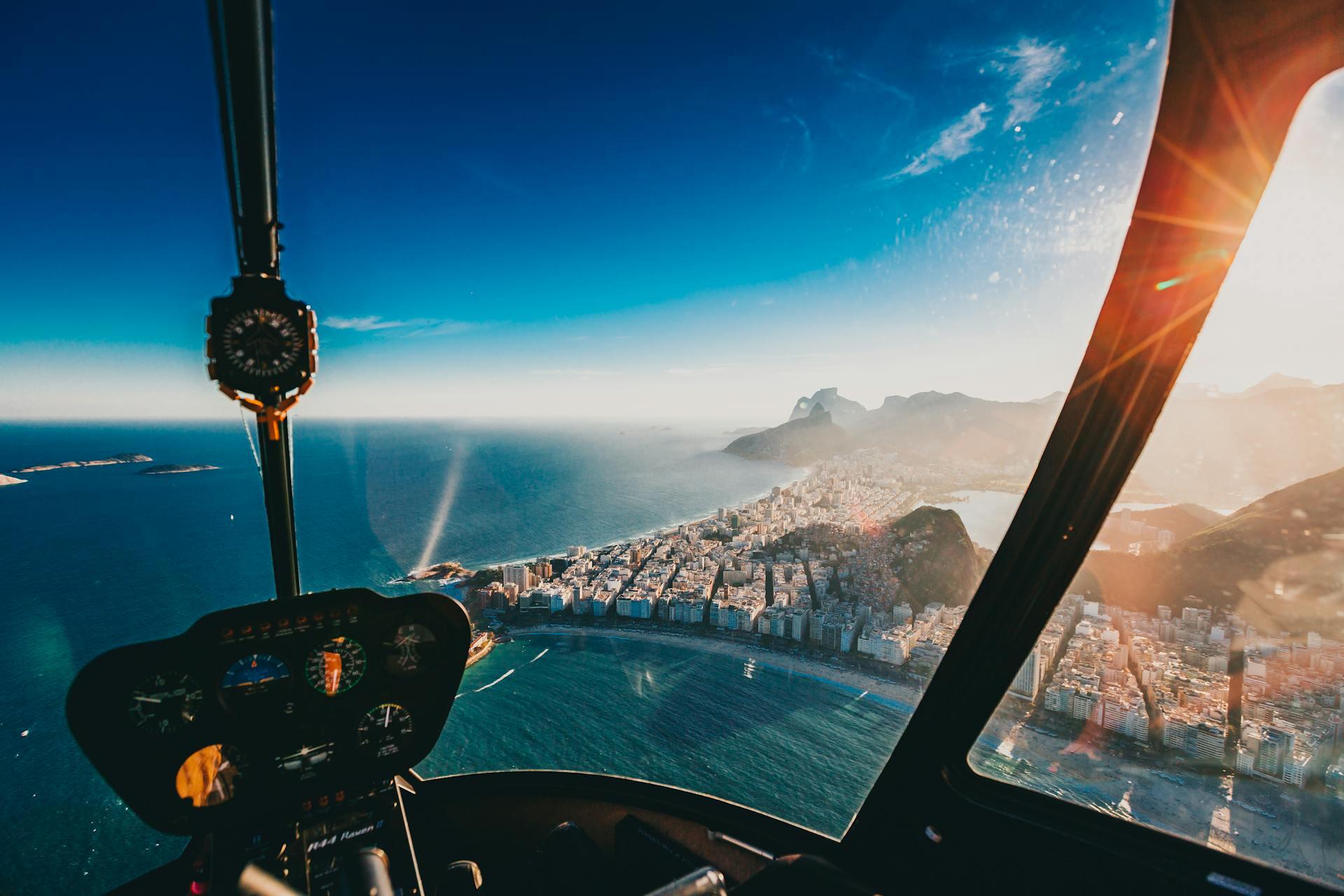 Vista de Rio de Janeiro desde un helicóptero