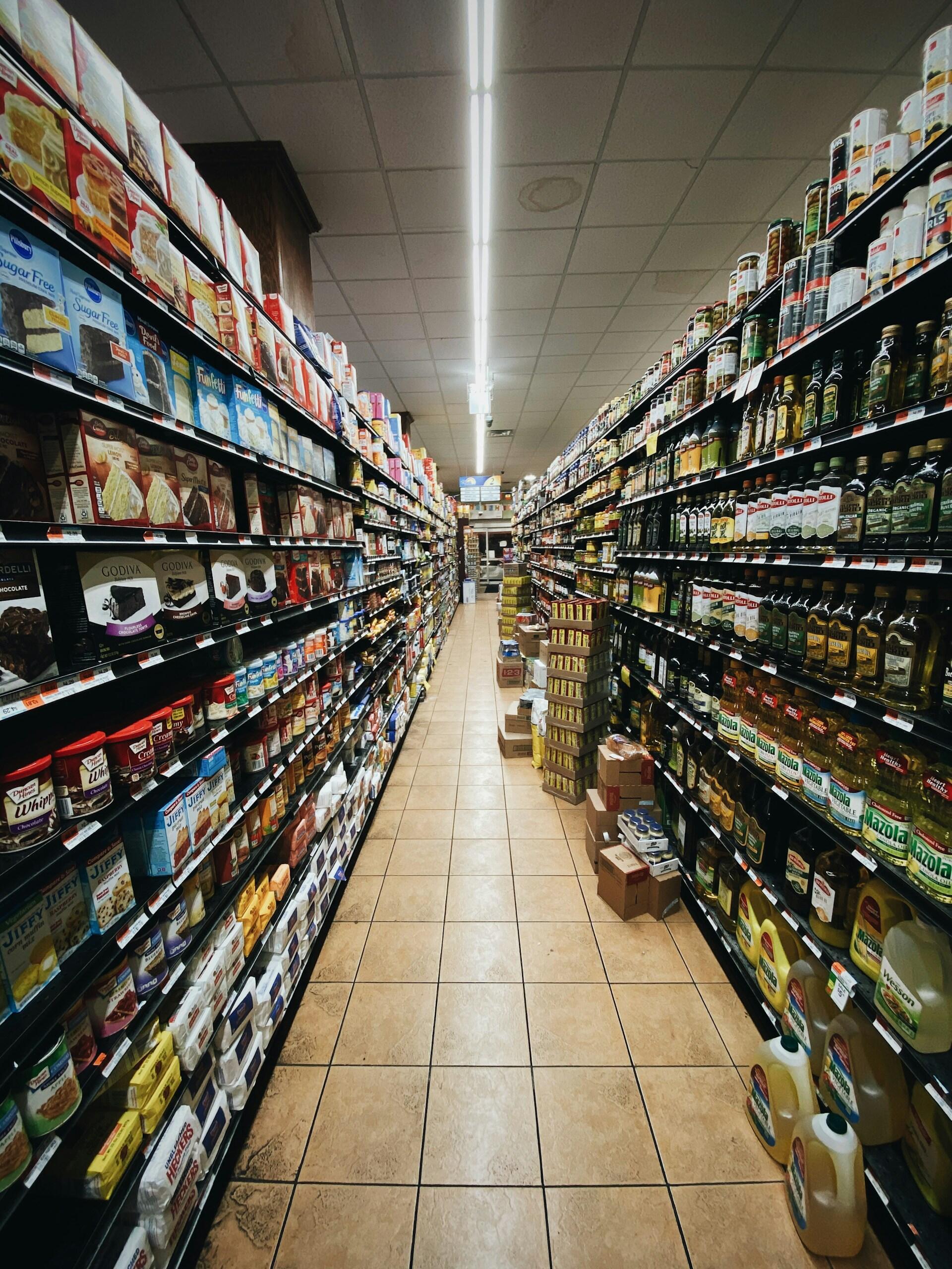 Pasillo del supermercado.