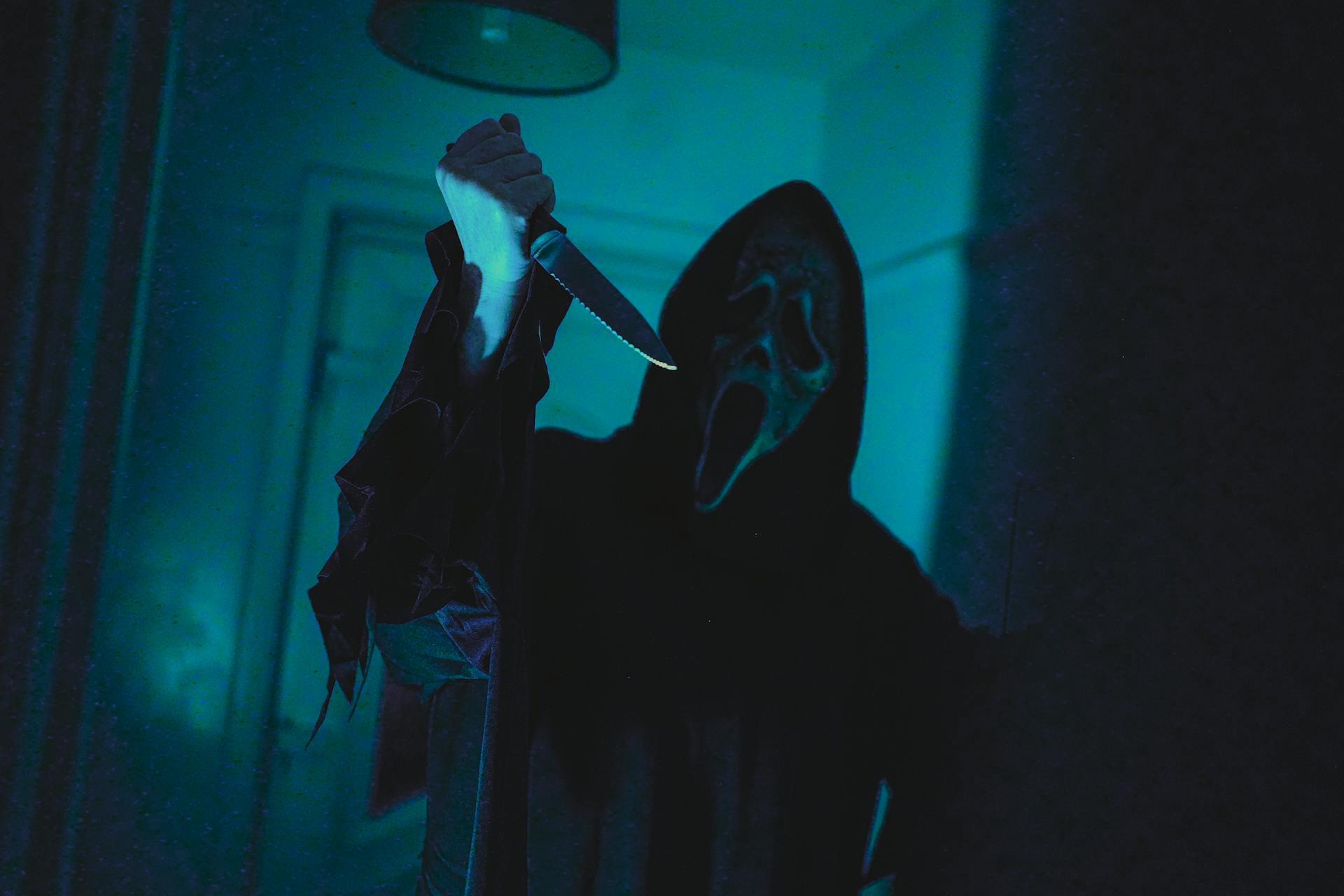 Imagen de terror de Ghostface