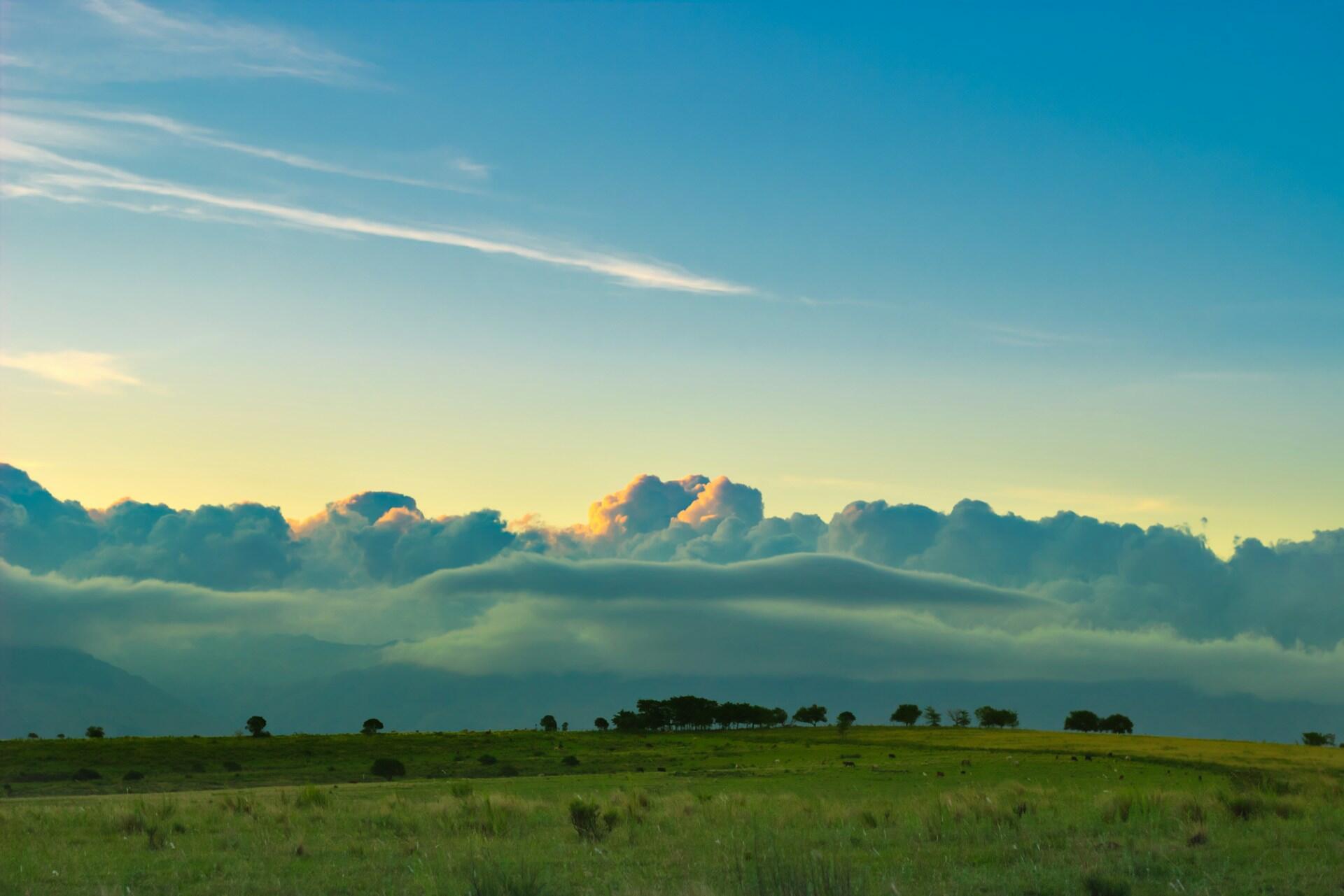 Paisaje de la pampa en Atos Pampa, Córdoba, que representa la inmensidad de las tierras reclamadas por los pueblos, por Luciano Oldecop.