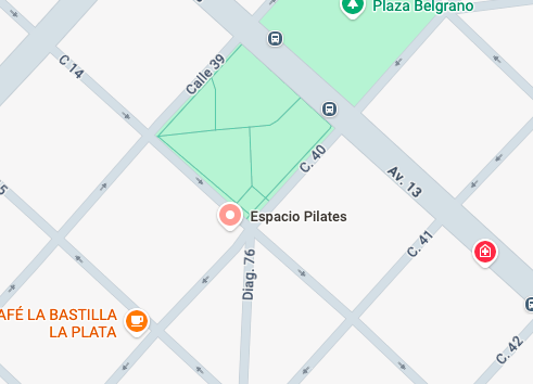 Mapa de Google Maps mostrando la unicación de Espacio Pilates.