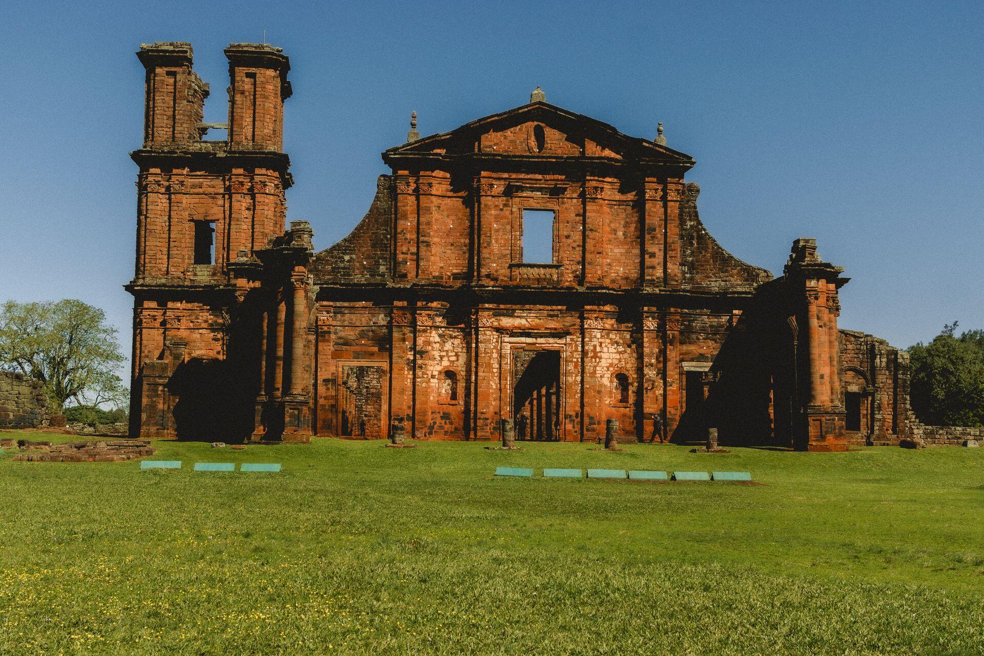 São Miguel das Missões, Brasil. Fachada de las antiguas ruinas jesuitas de San Miguel. Foto: Débora Boneberg.