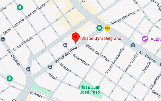 Ubicación de Shape Gym Belgrano.
