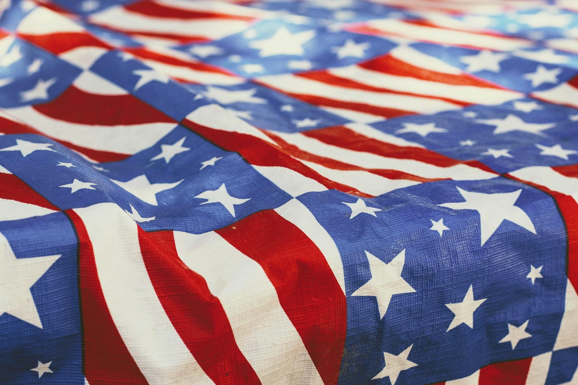 Tischtuch mit amerikanischen Flaggen