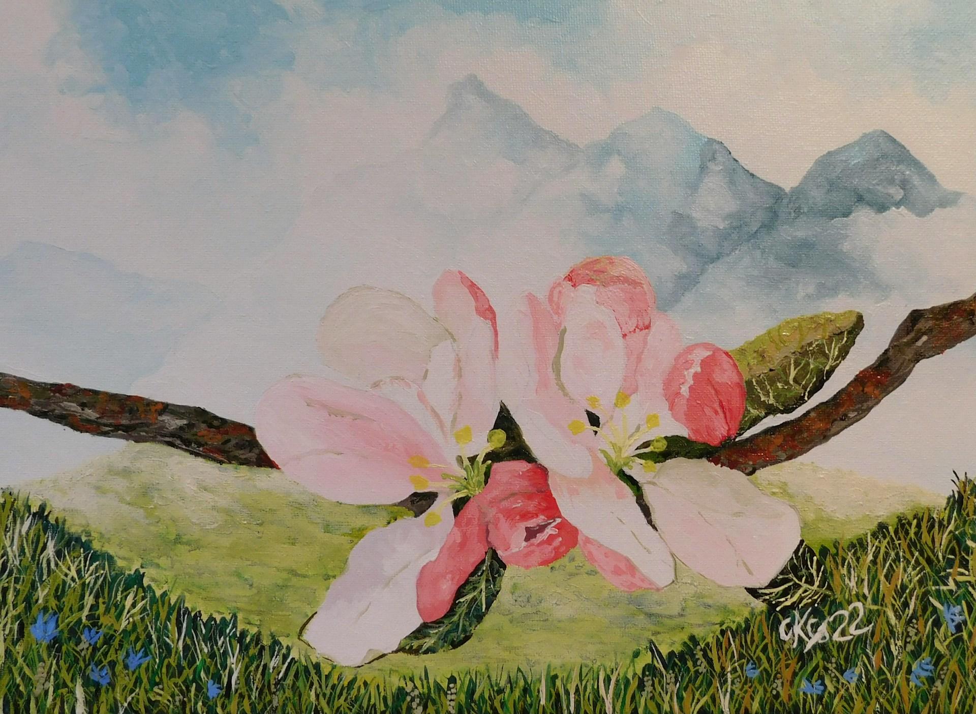 Oelgemaelde einer Blume