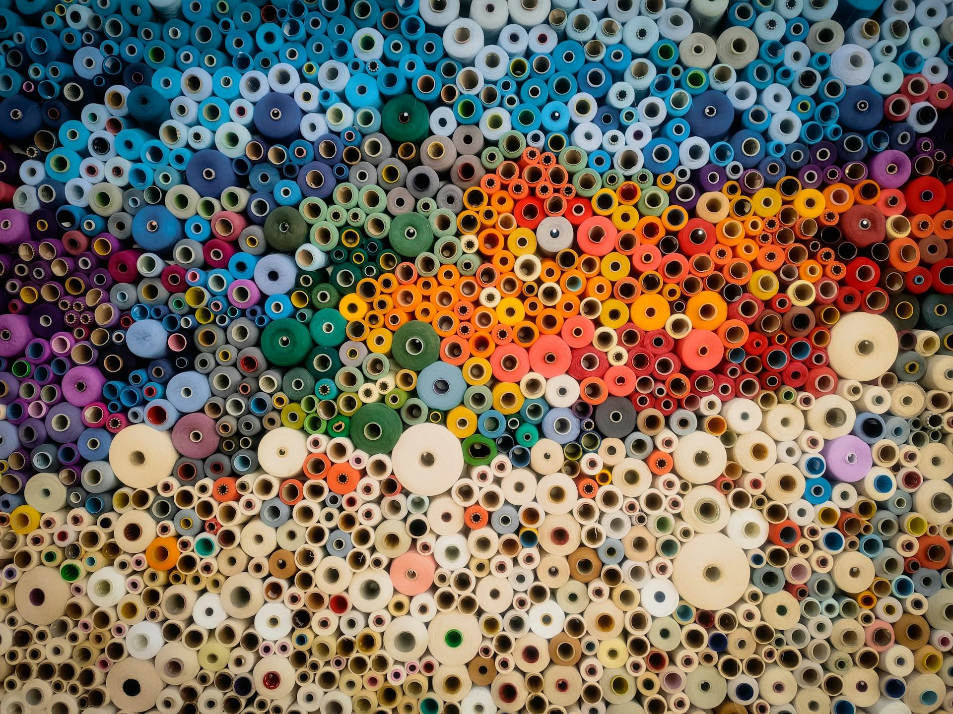 Naehgarn in vielen verschiedenen Farben