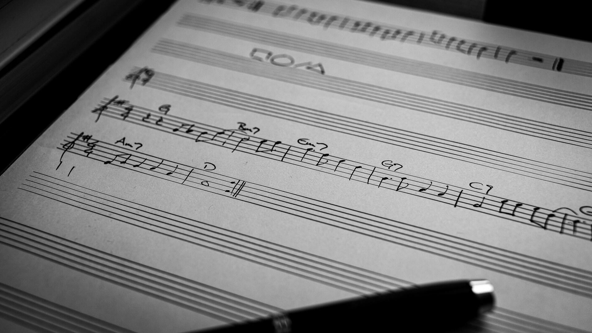 Noten selber aufschreiben. |Quelle: Andy Song