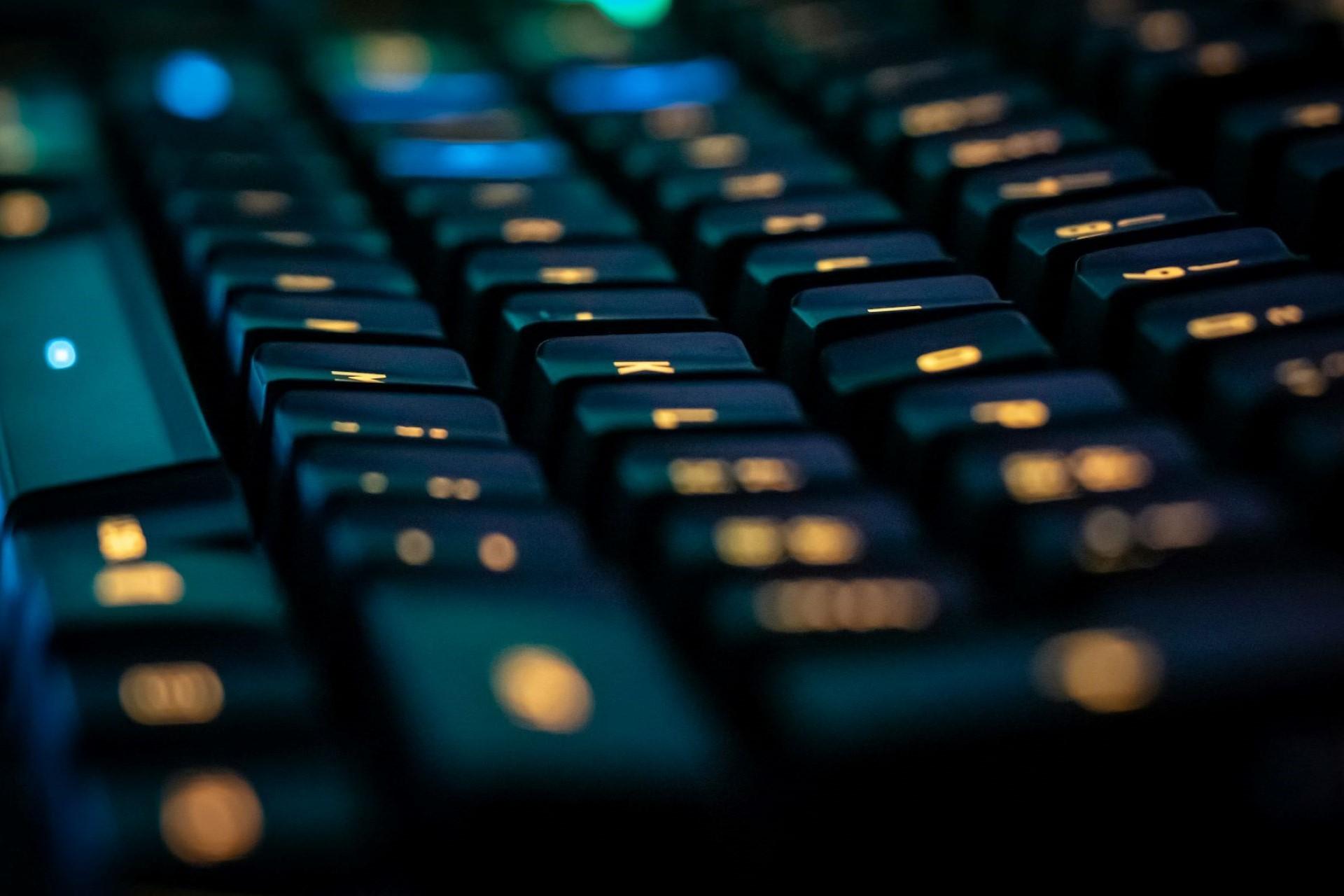 A closeup of a keyboard.