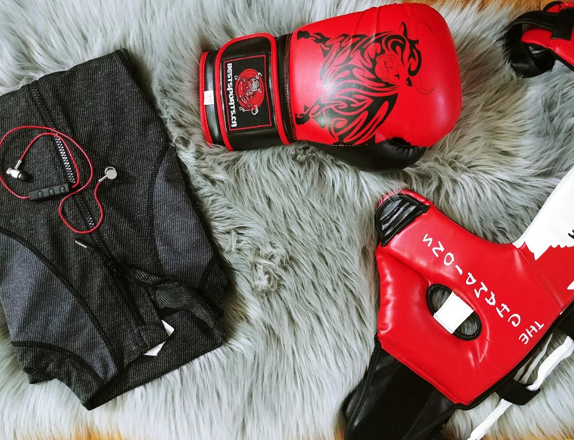 American boxing gloves and pads to protect you