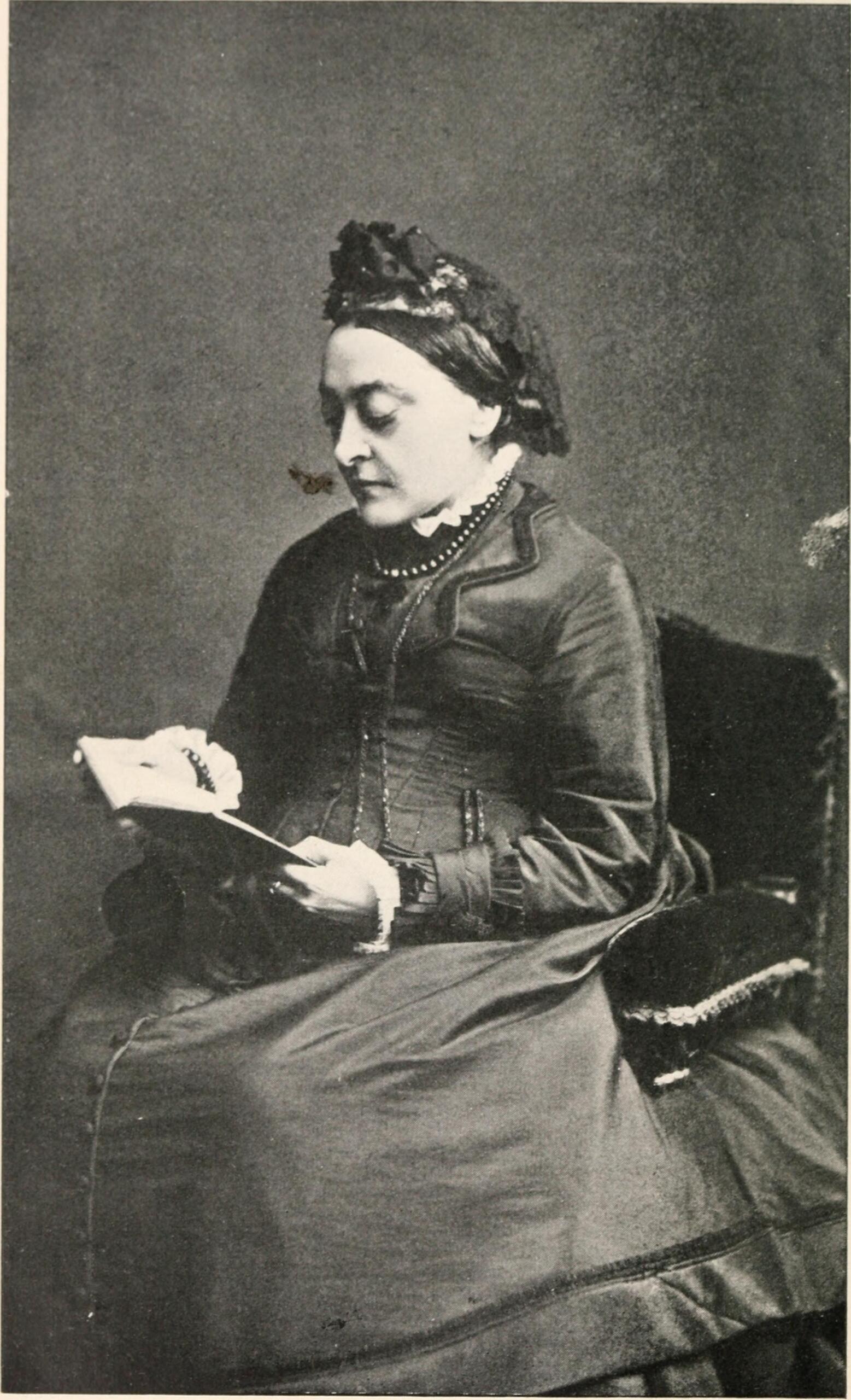 black and white photo of Christina Rossetti