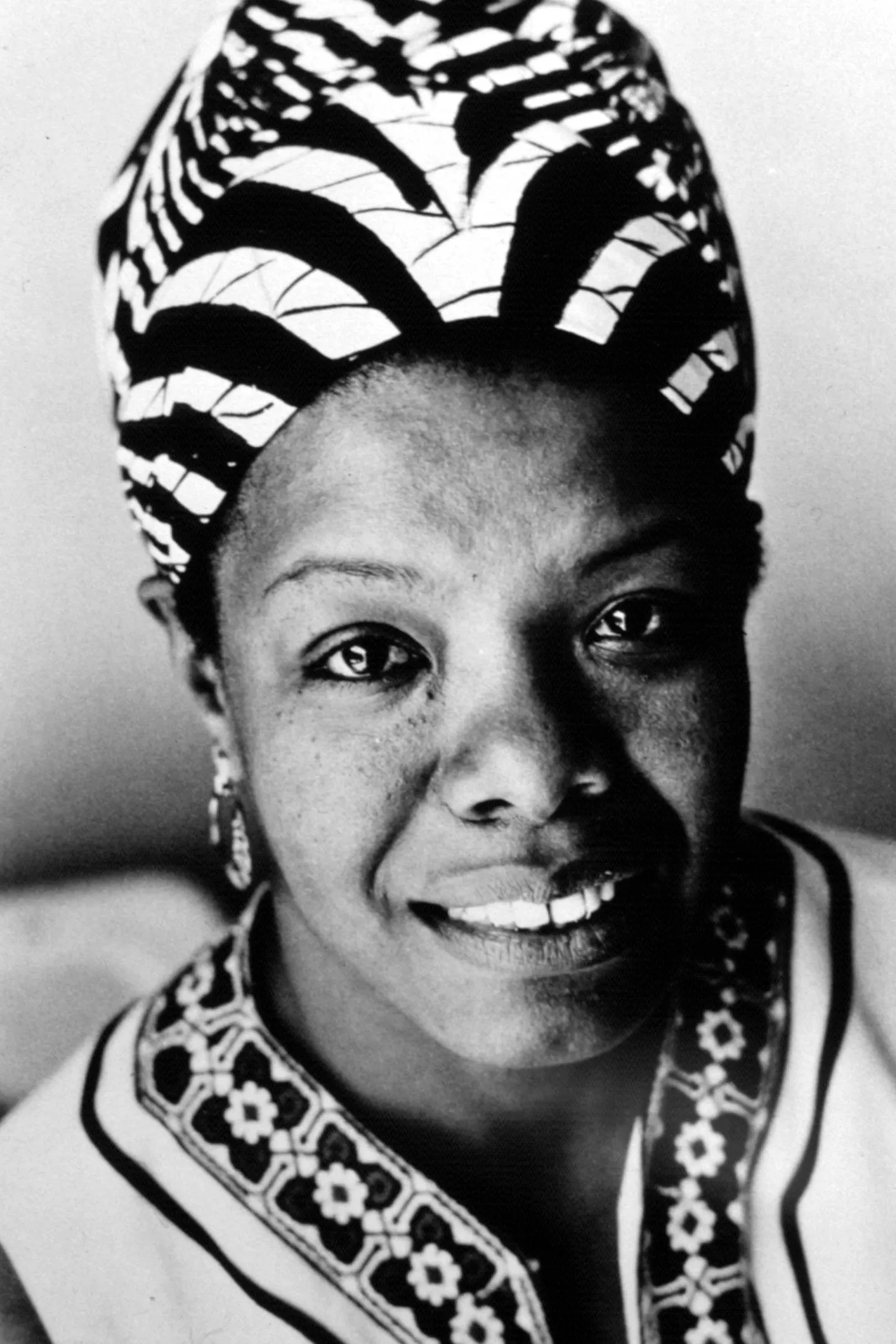 Portrait photograph of Maya Angelou, c. 1974