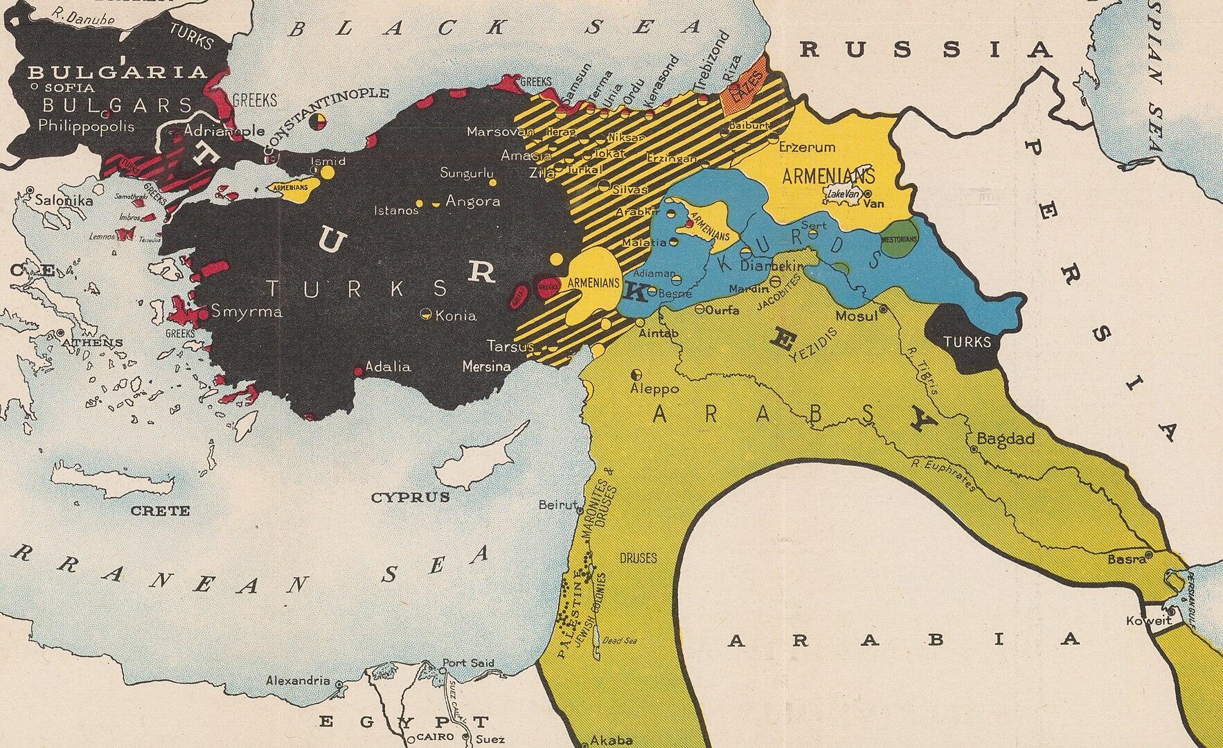 A map of the Ottoman Empire at its height.