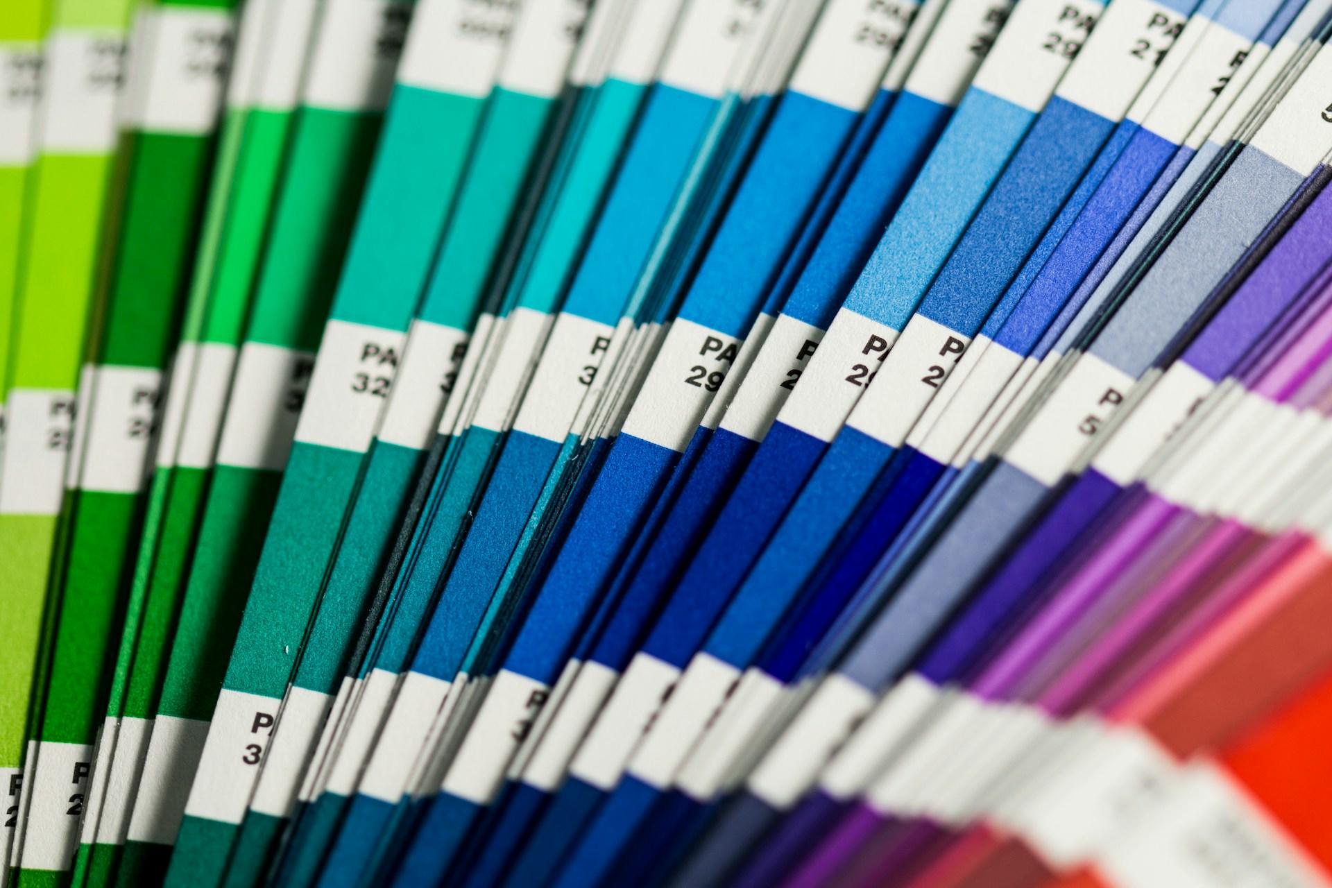 A selection of colour swatches.