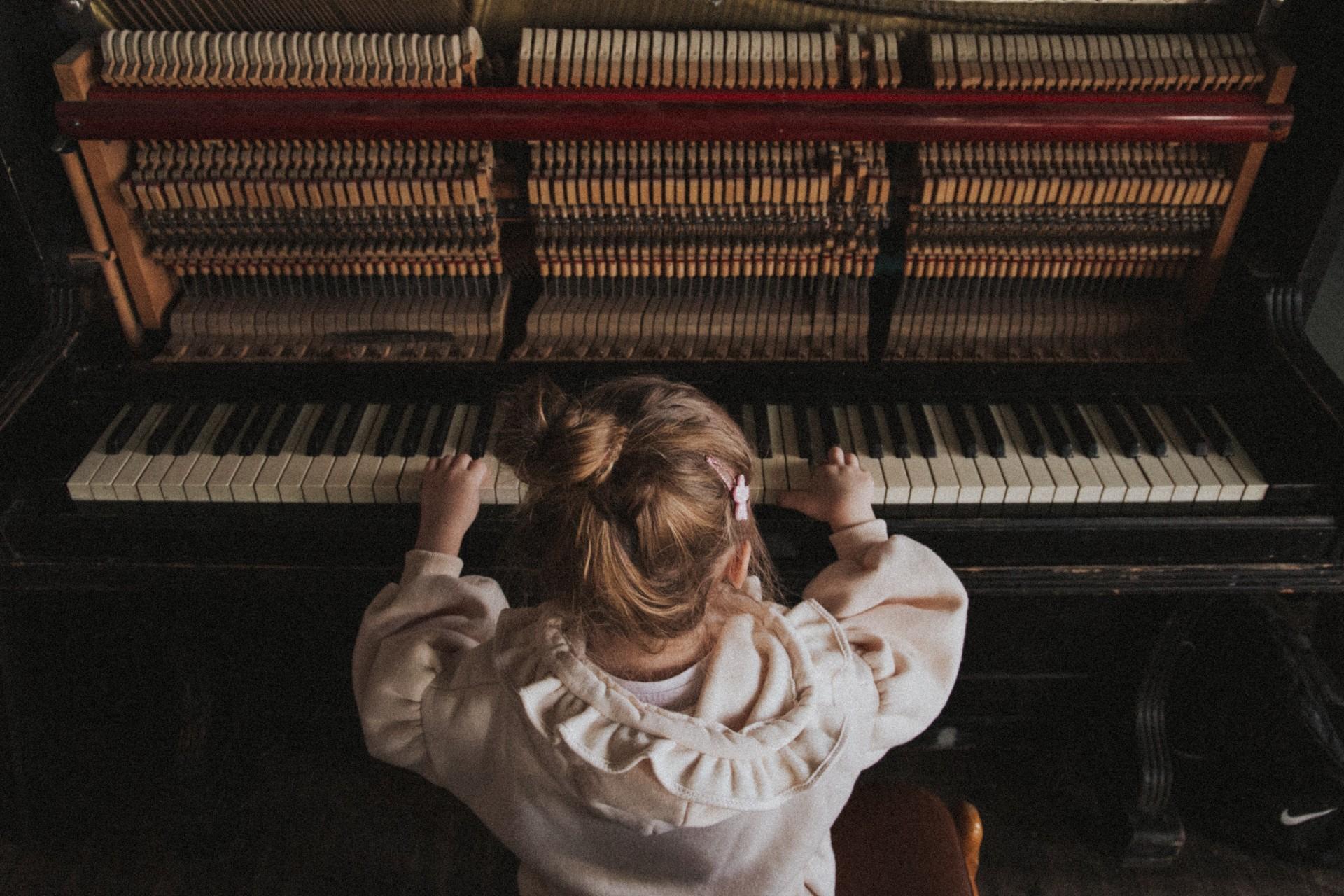 A child playing the piano