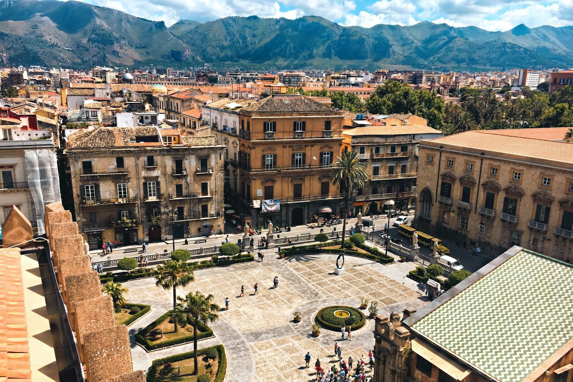 A square in Palermo, Italy.
