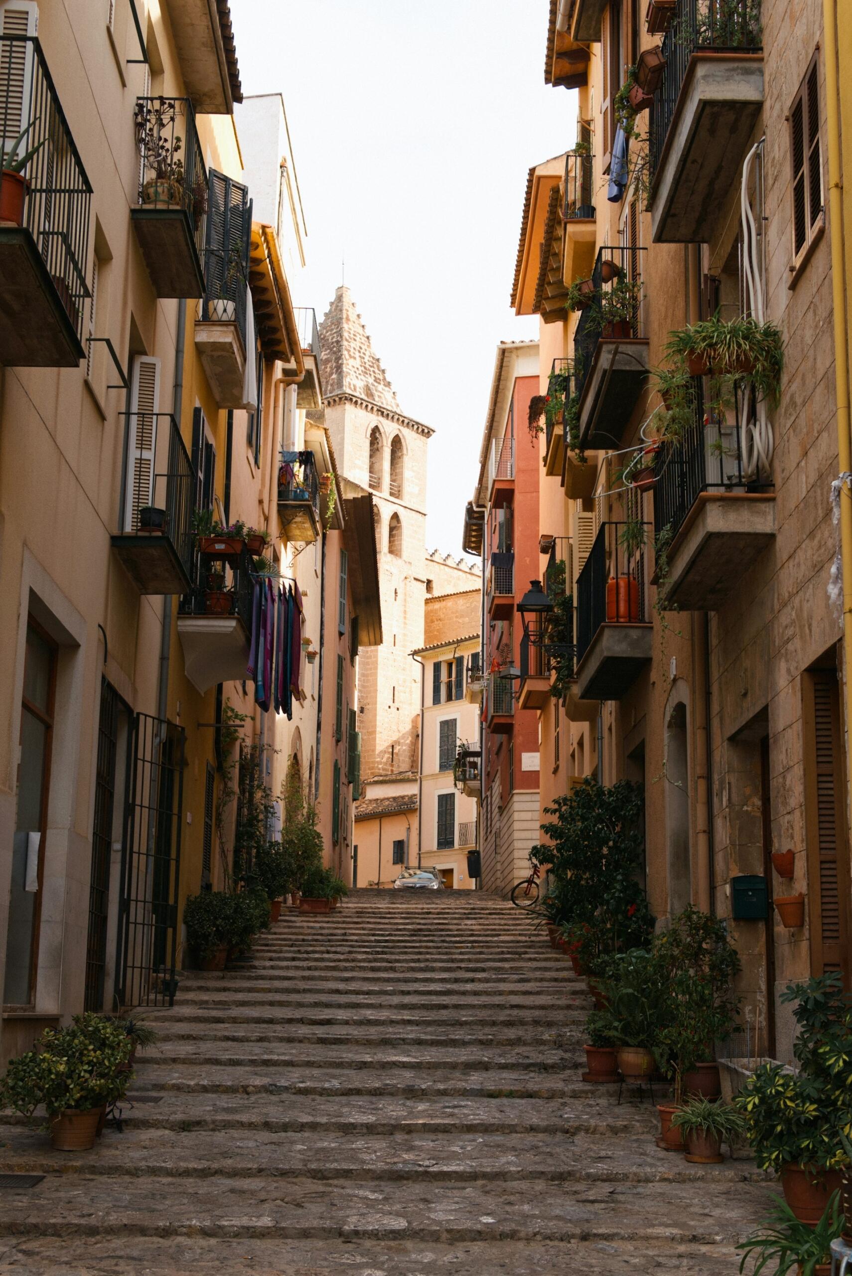 A street in Palma de Mallorca, Spain.