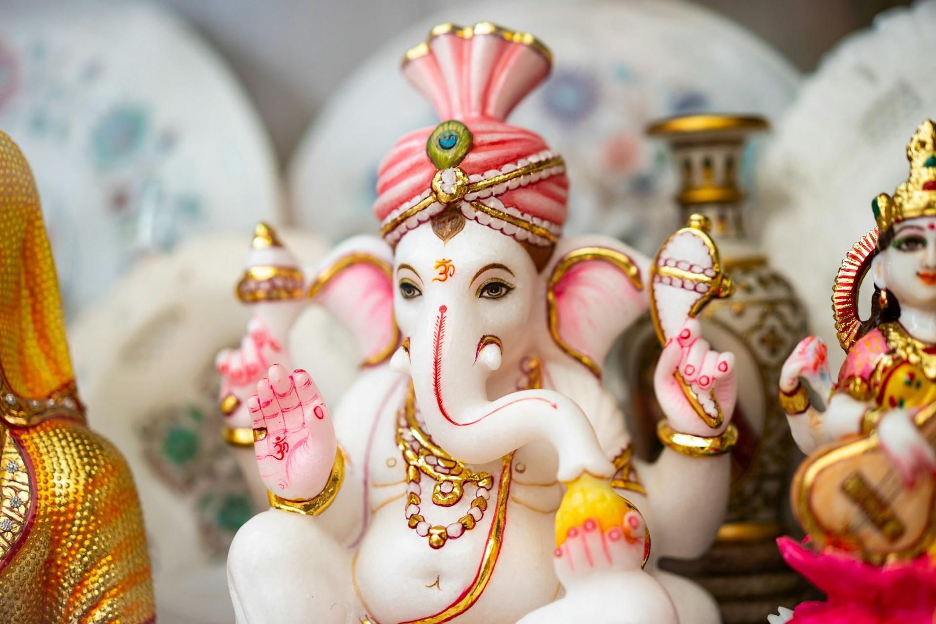 A statue of Ganesh.