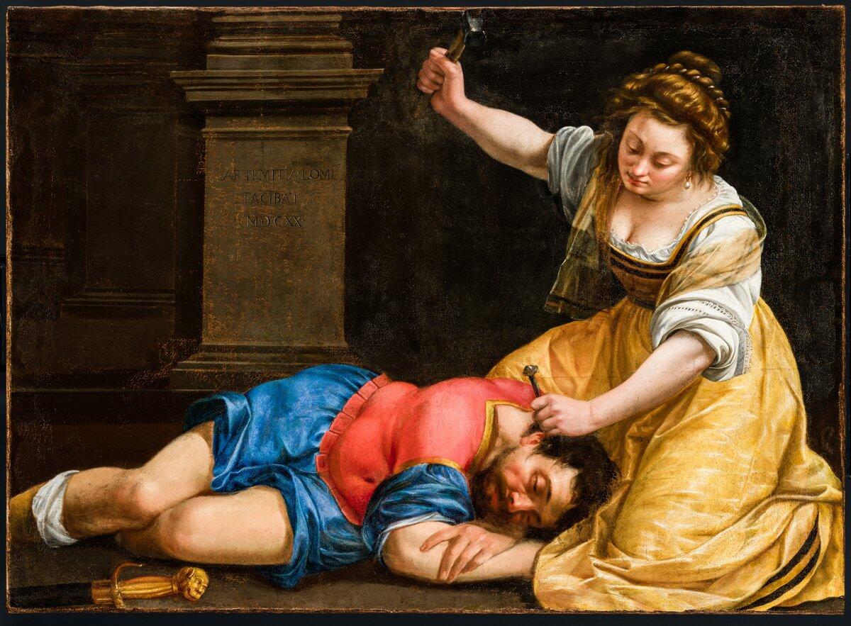 Jael and Sisera (1620) by Artemisia Gentileschi