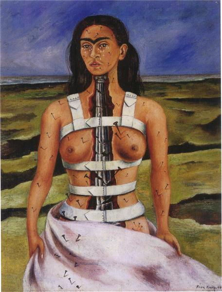 Painting 'The Broken Column' by Frida Kahlo