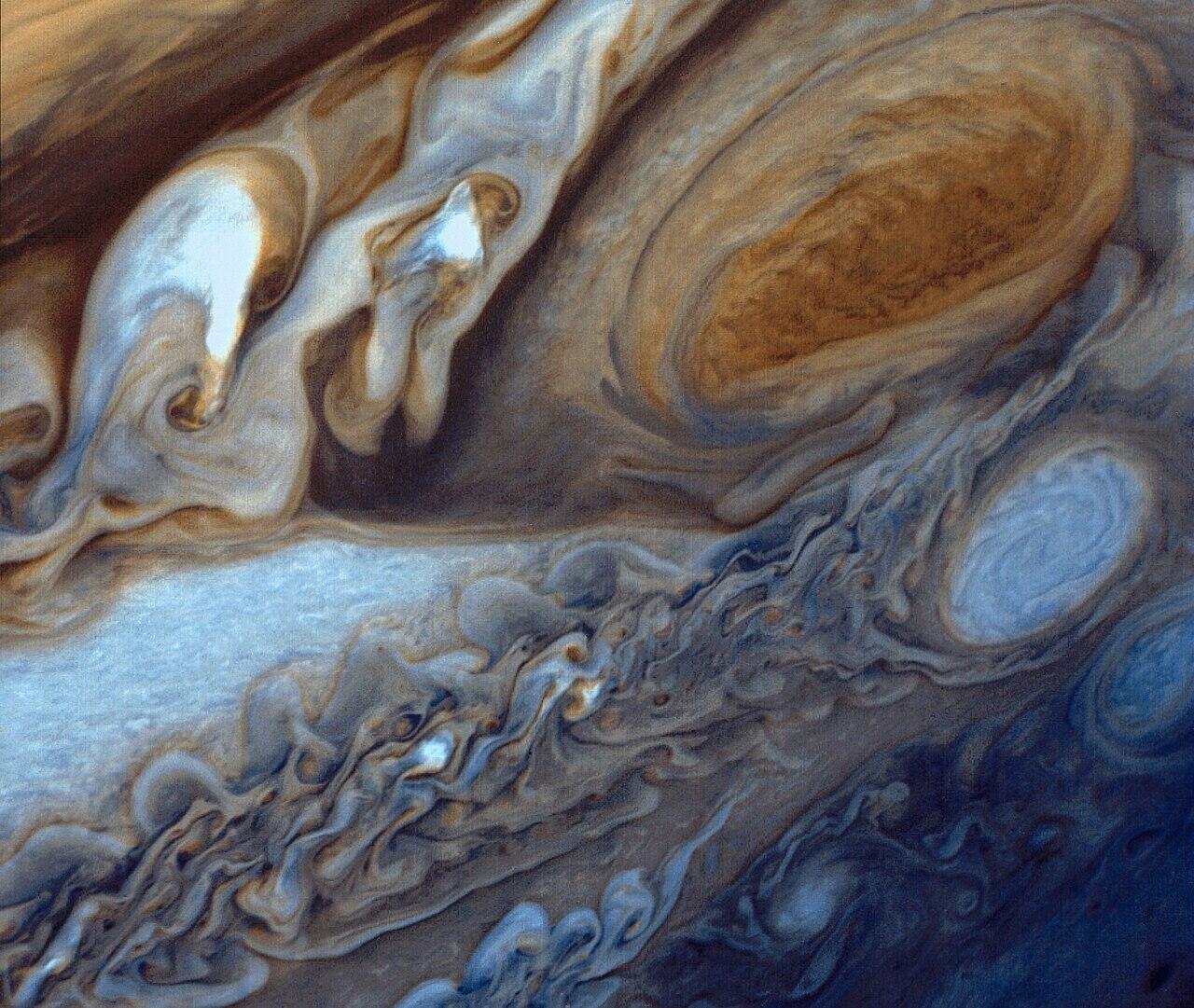 photo of Jupiter's stormy surface