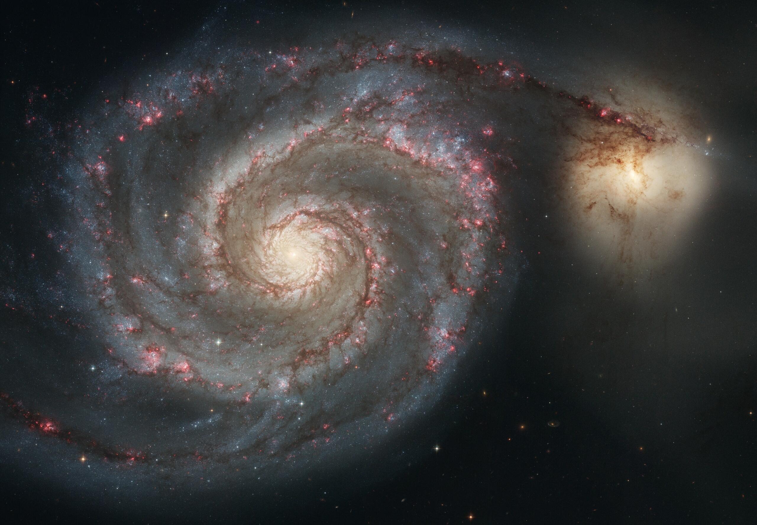 The Whirlpool Galaxy (Spiral Galaxy M51, NGC 5194)