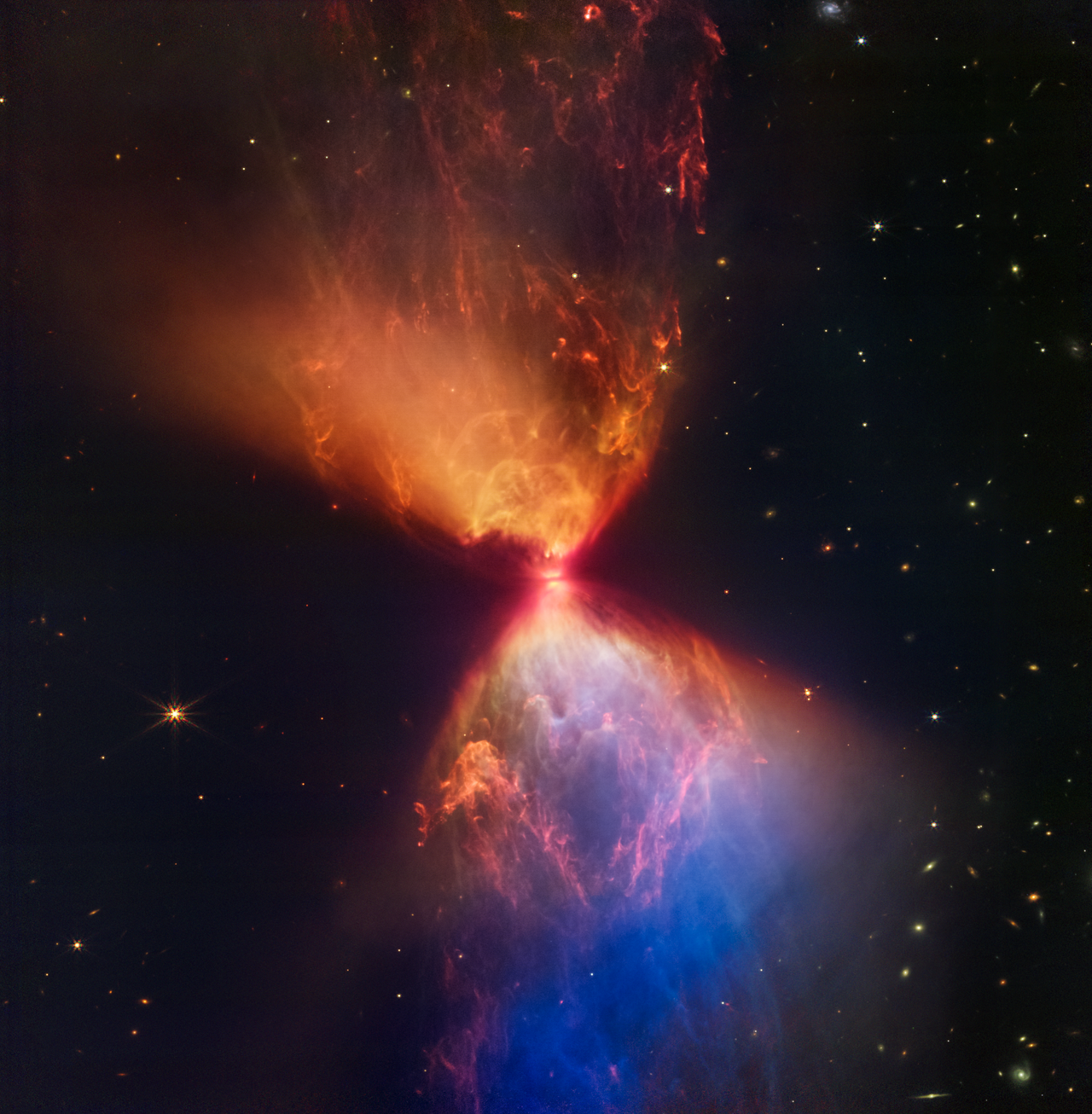 Protostar forming in the nebula L1527, as captured by the Webb Telescope