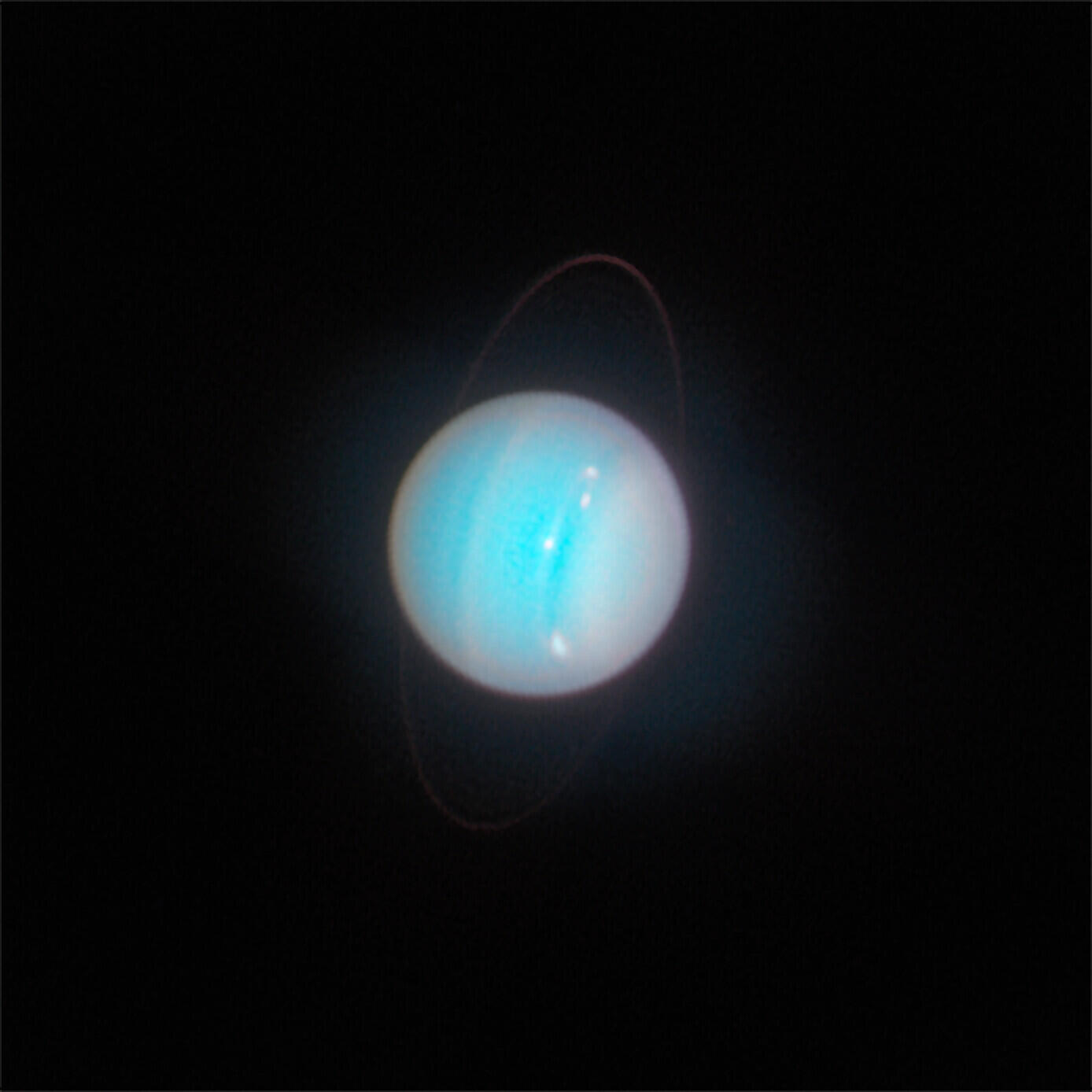 View of Uranus taken by the Hubble Telescope in 2014.