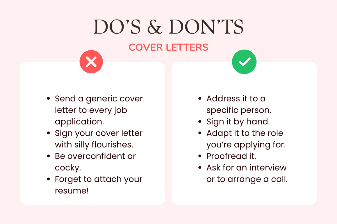 The dos and don'ts of cover letters.