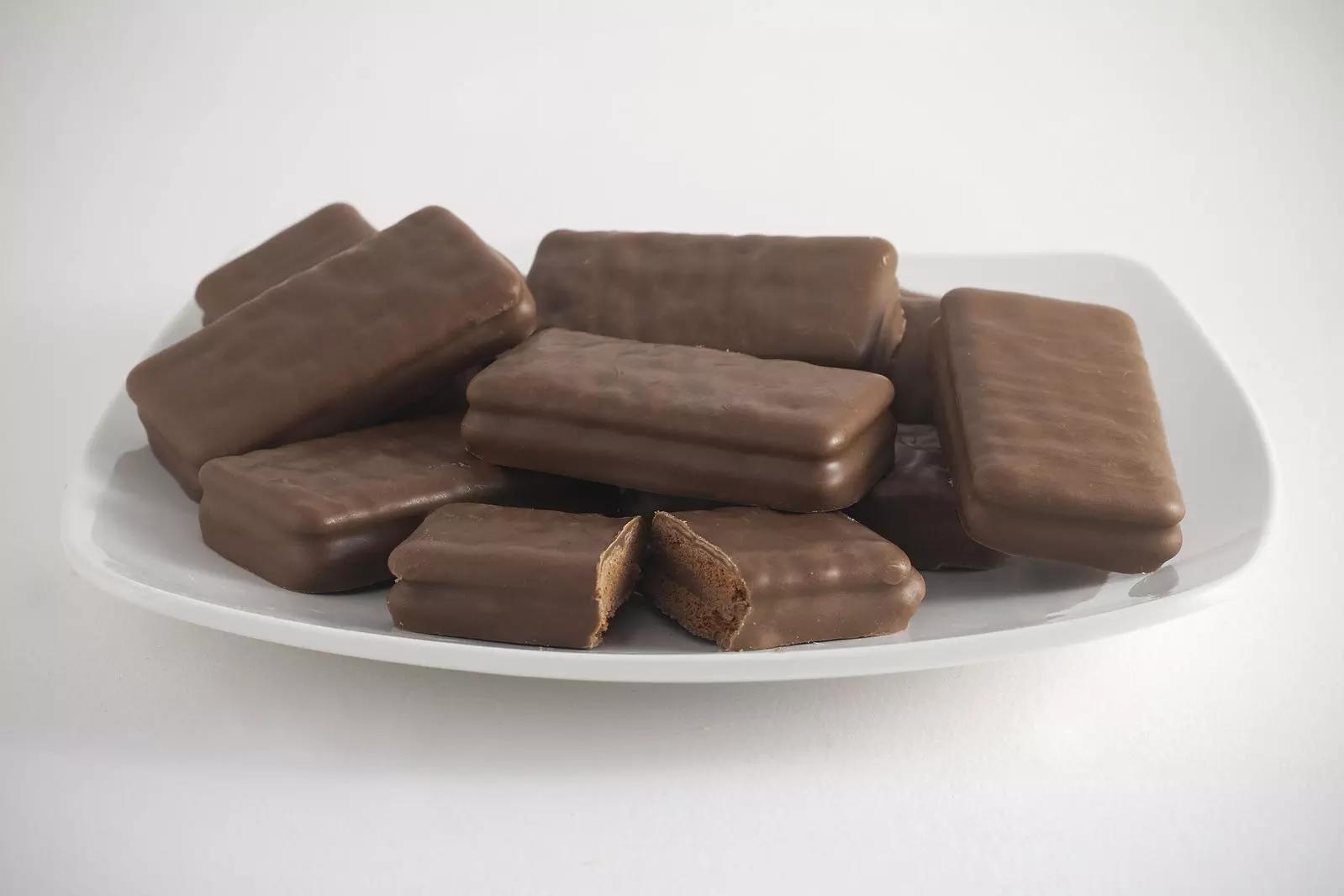 Australian food: a plate of delicious Tim Tams