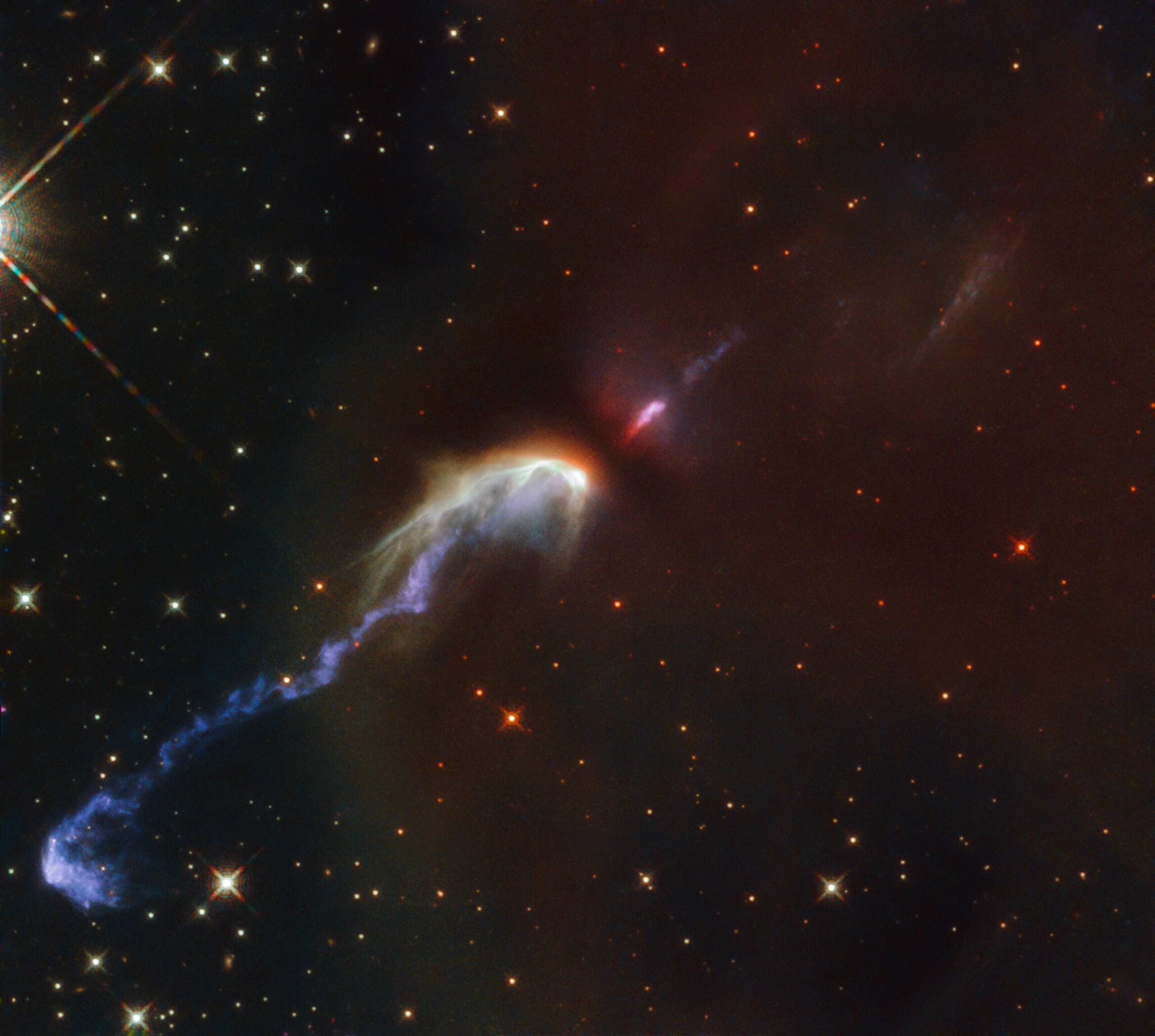 bright gas cloud in space