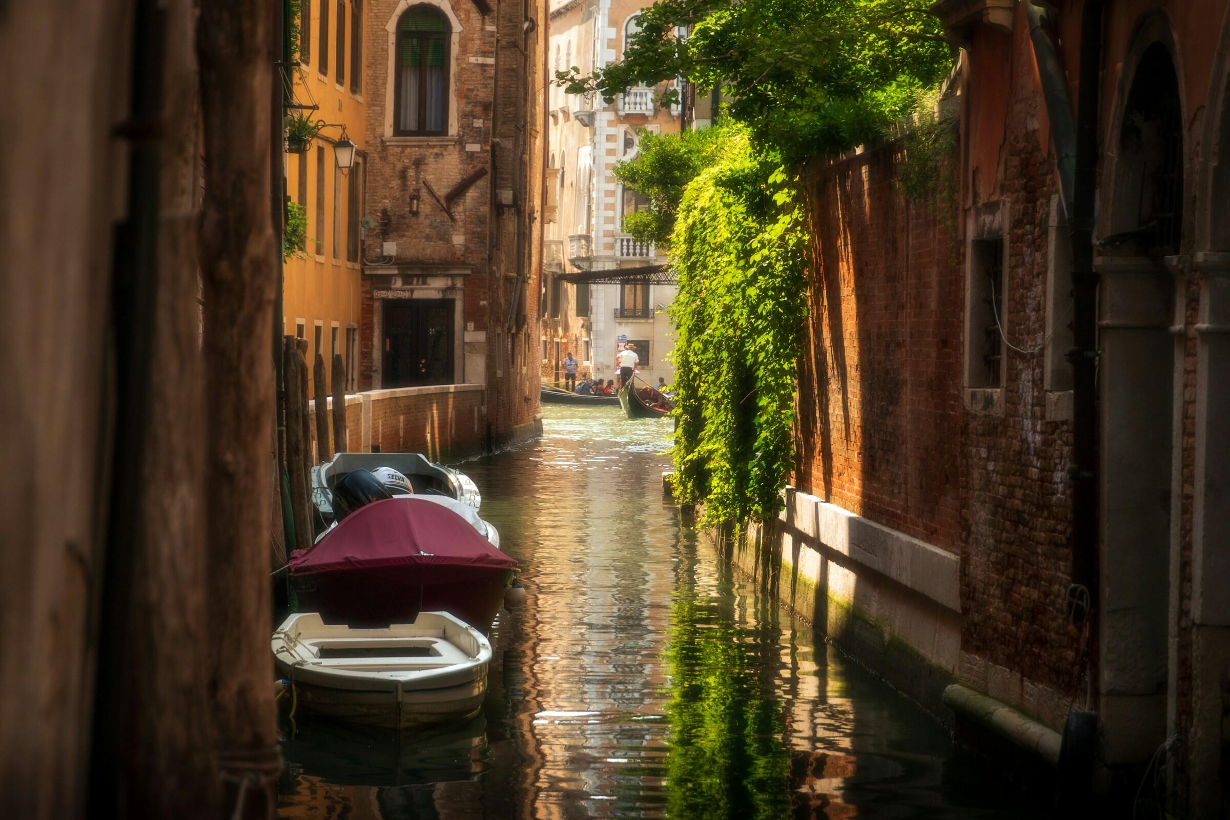 A canal in Venice, Italy.