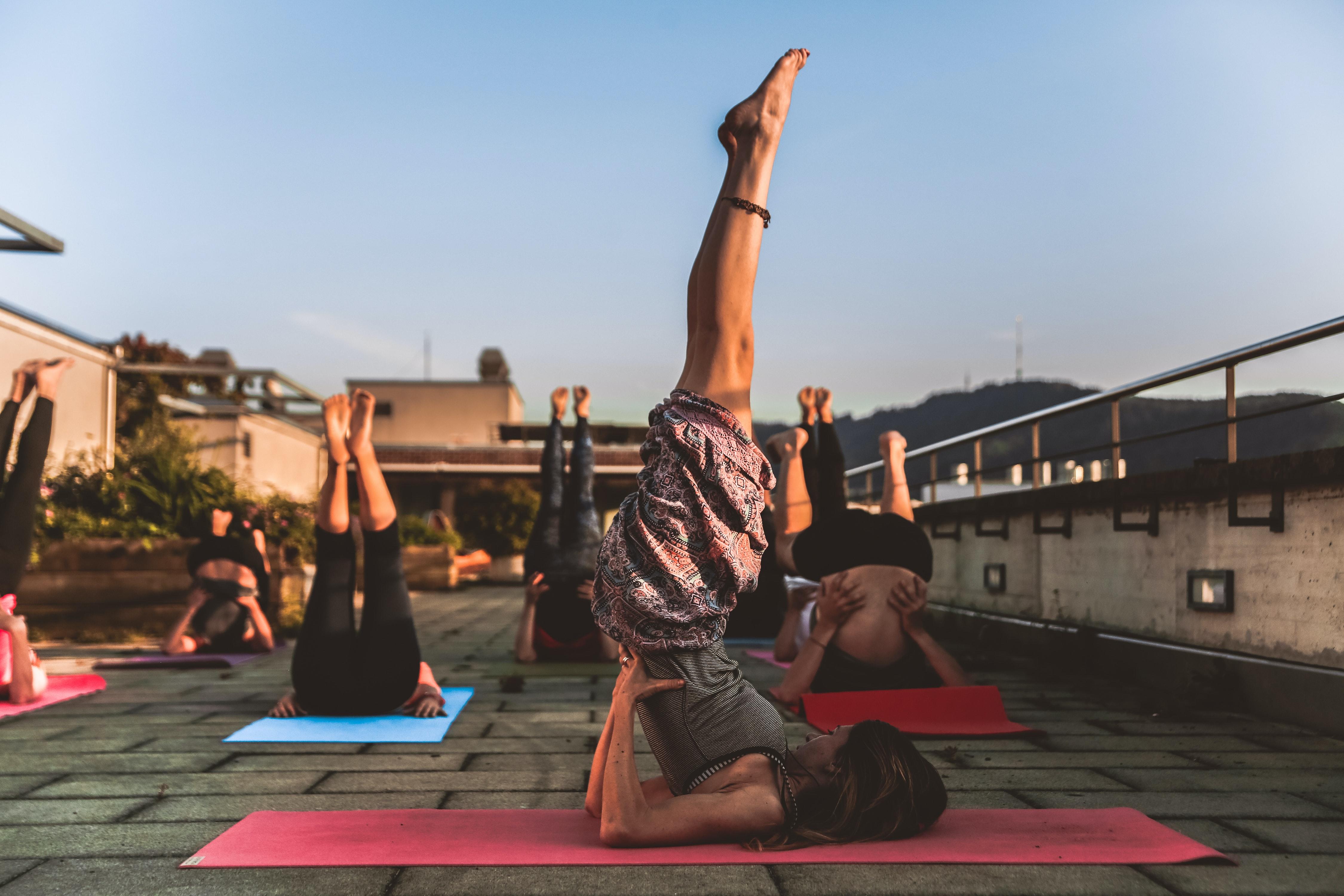 Rooftops are a fun and relaxing place to do yoga