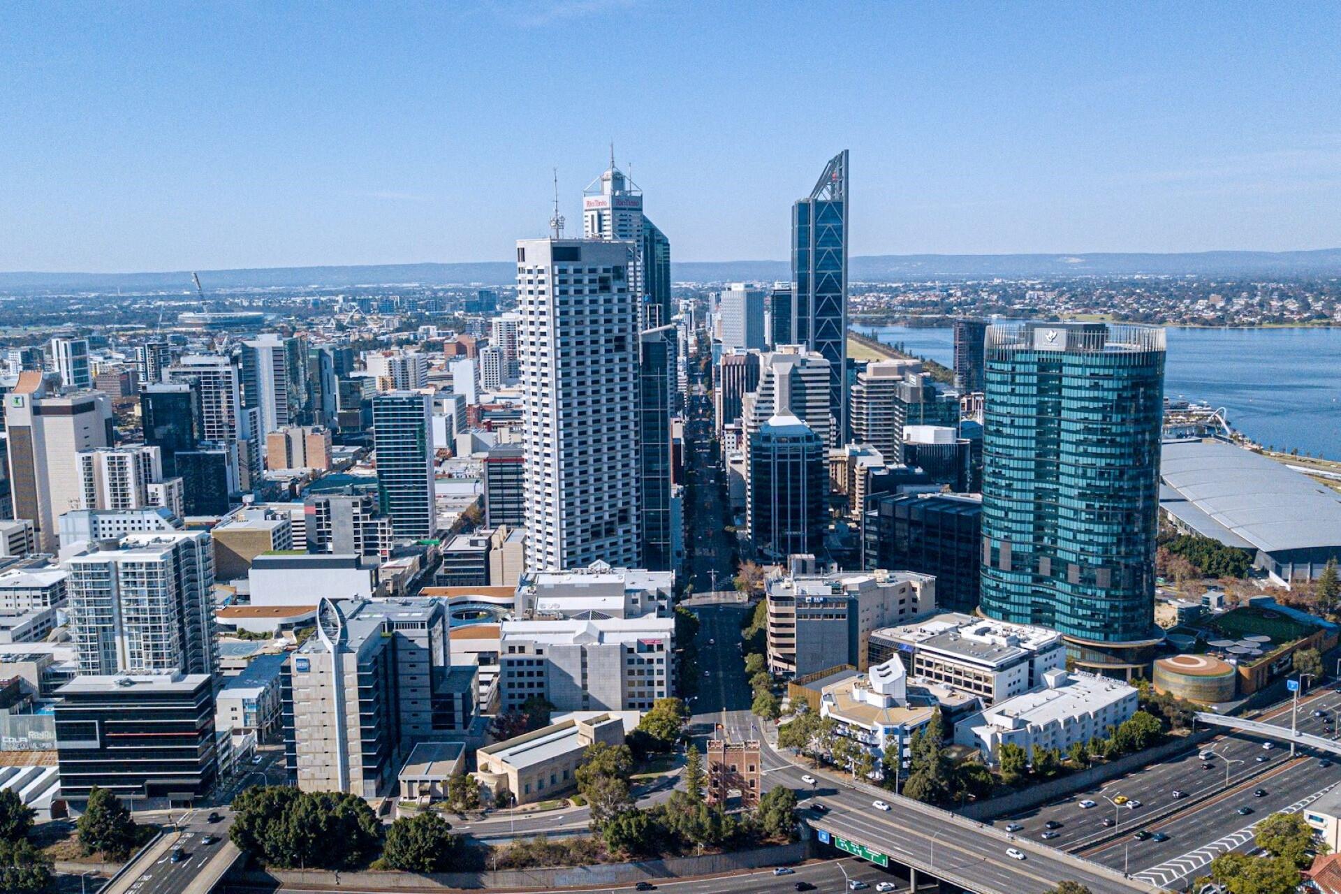 A view over Perth, Australia.
