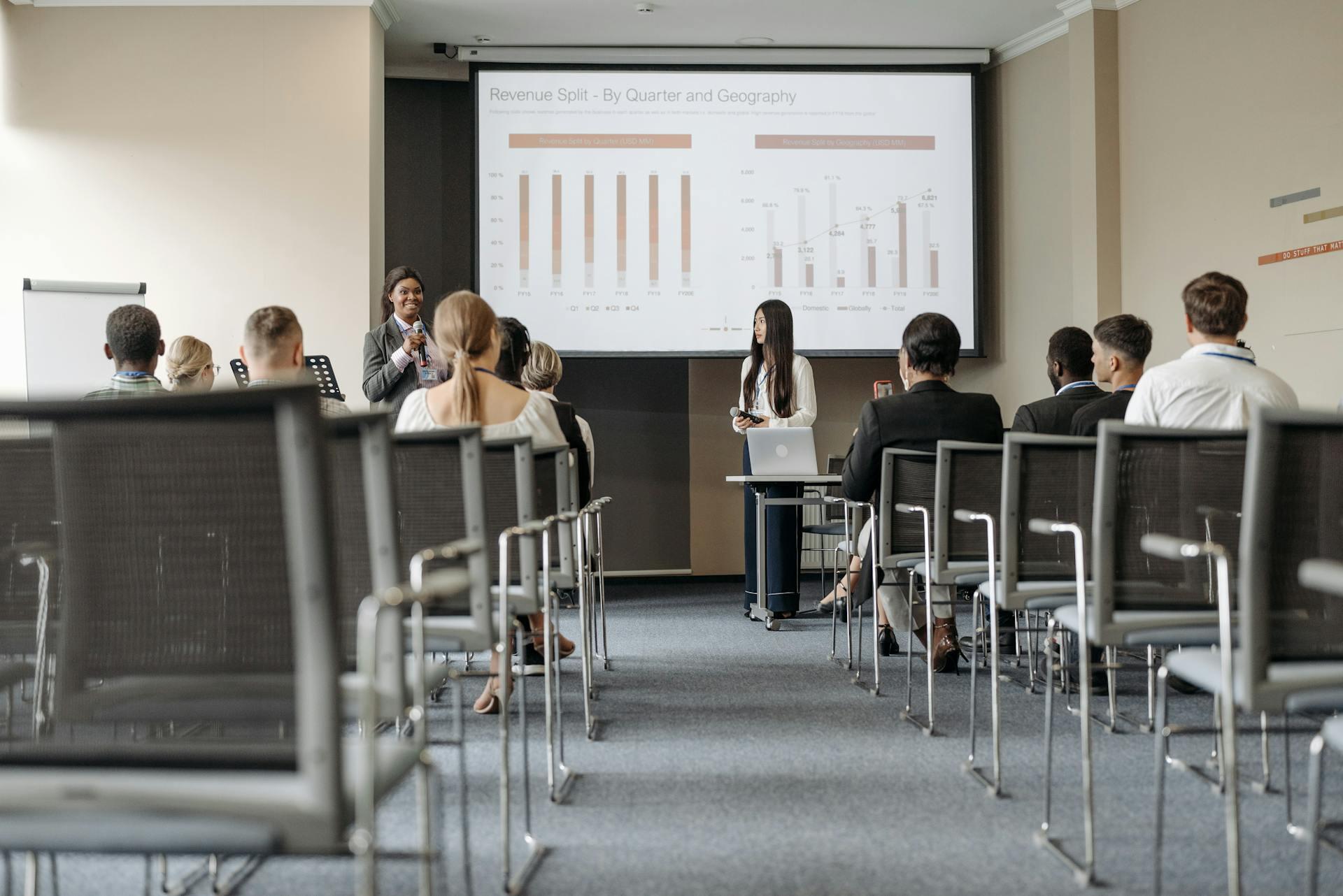 a classroom of students learning about economics