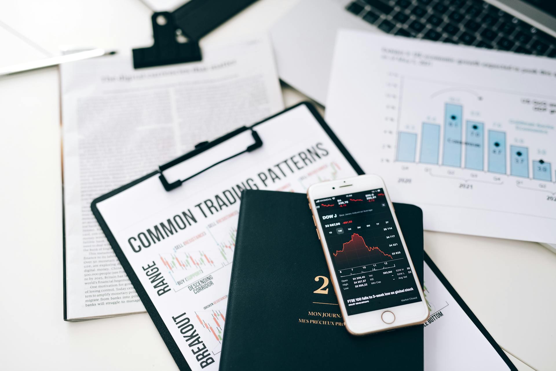 charts and graphs with economic data