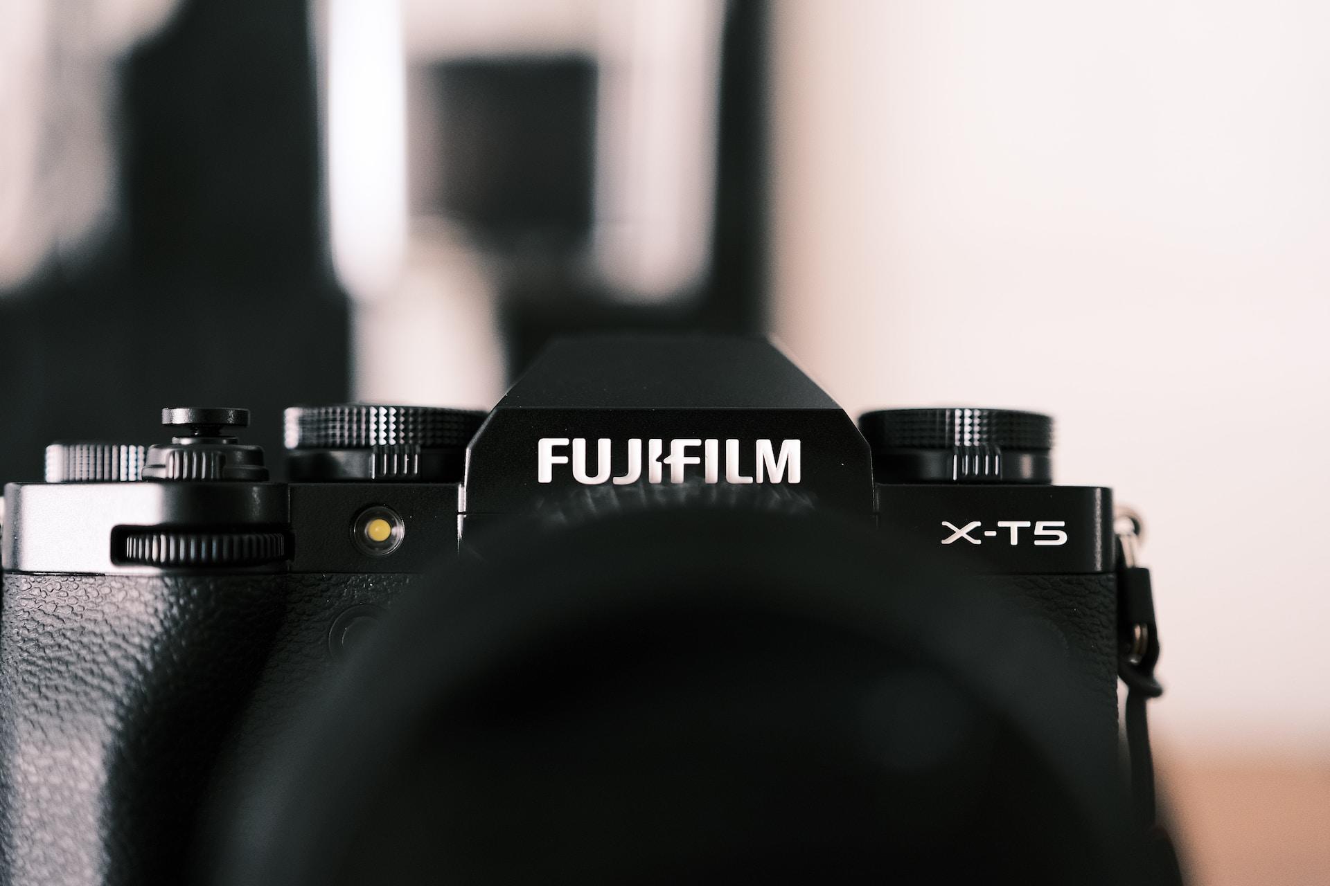 A closeup photo of the Fujifilm X-T5