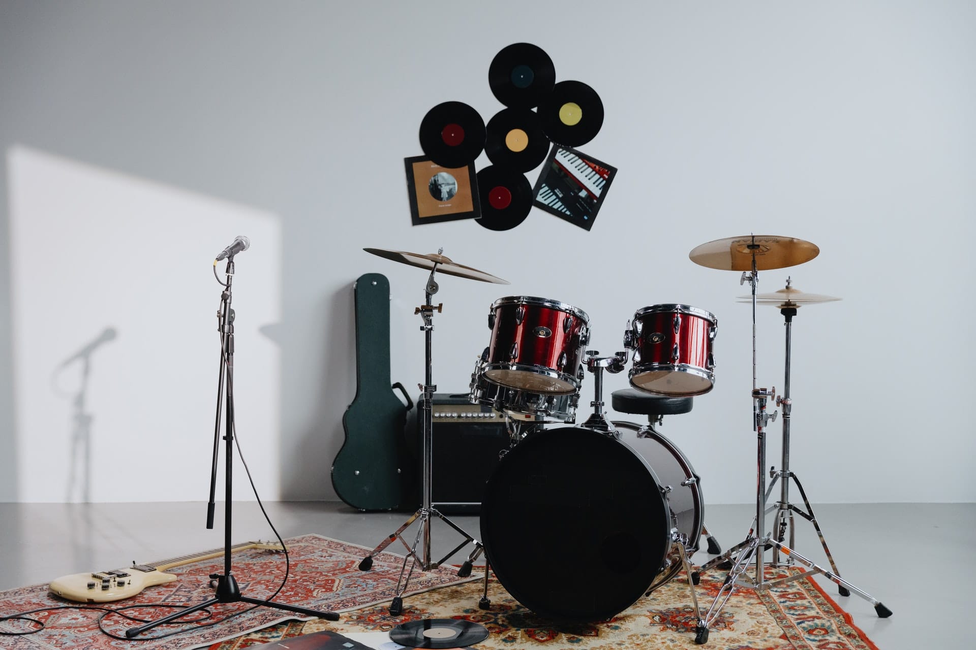 a drum set