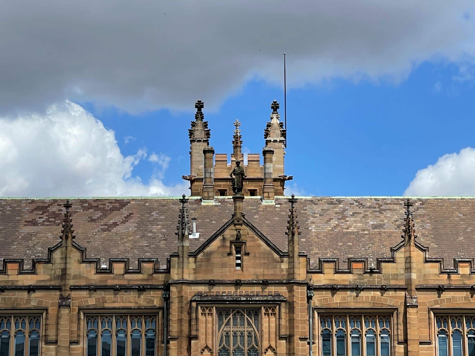 front entrance of the university of Sydney