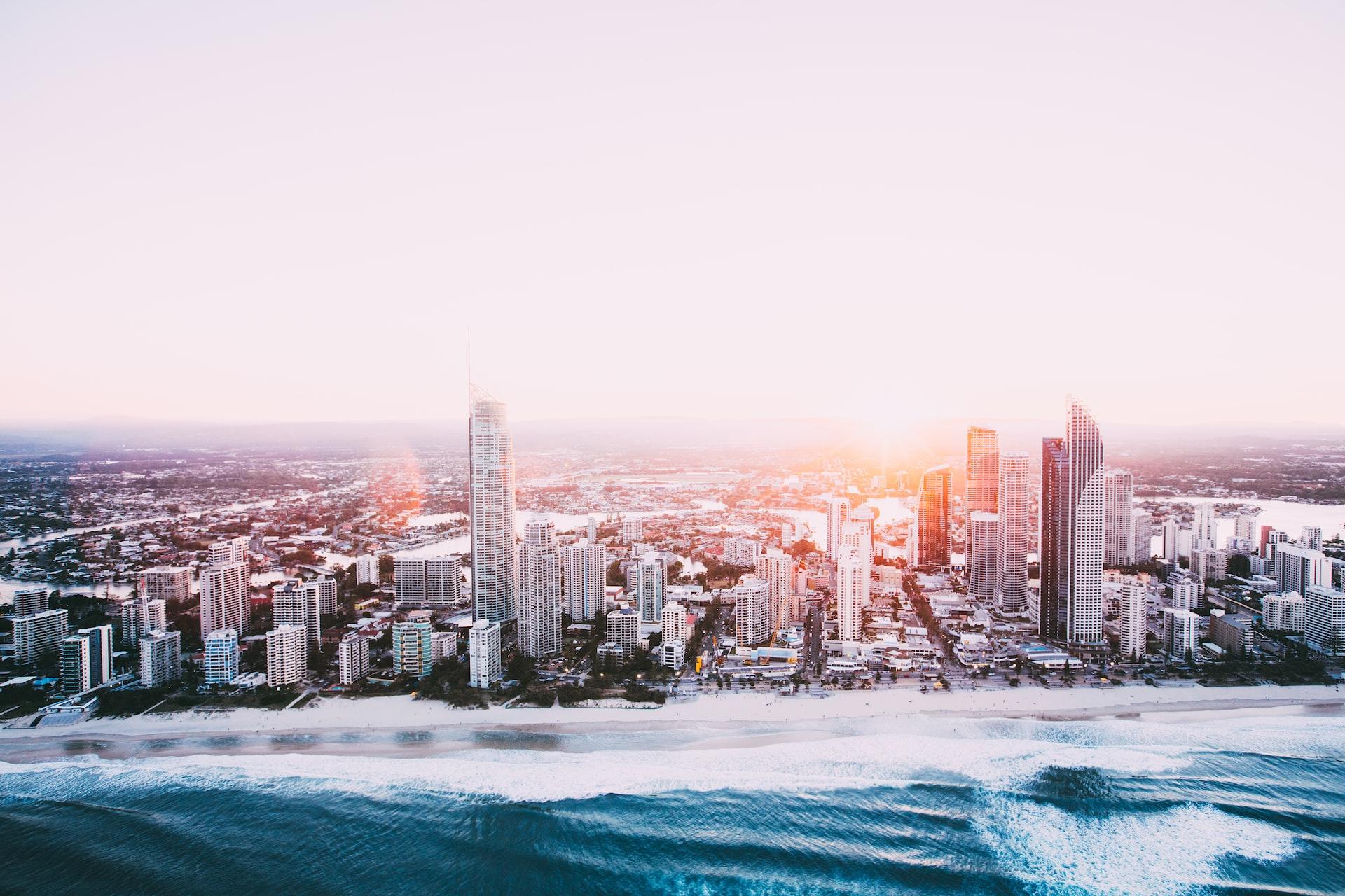 Aerial photo of Surfers Paradise